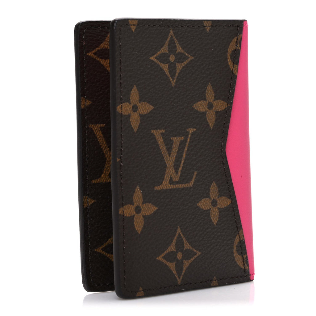 Louis Vuitton Monogram Macassar Pocket Organizer NM Fuchsia