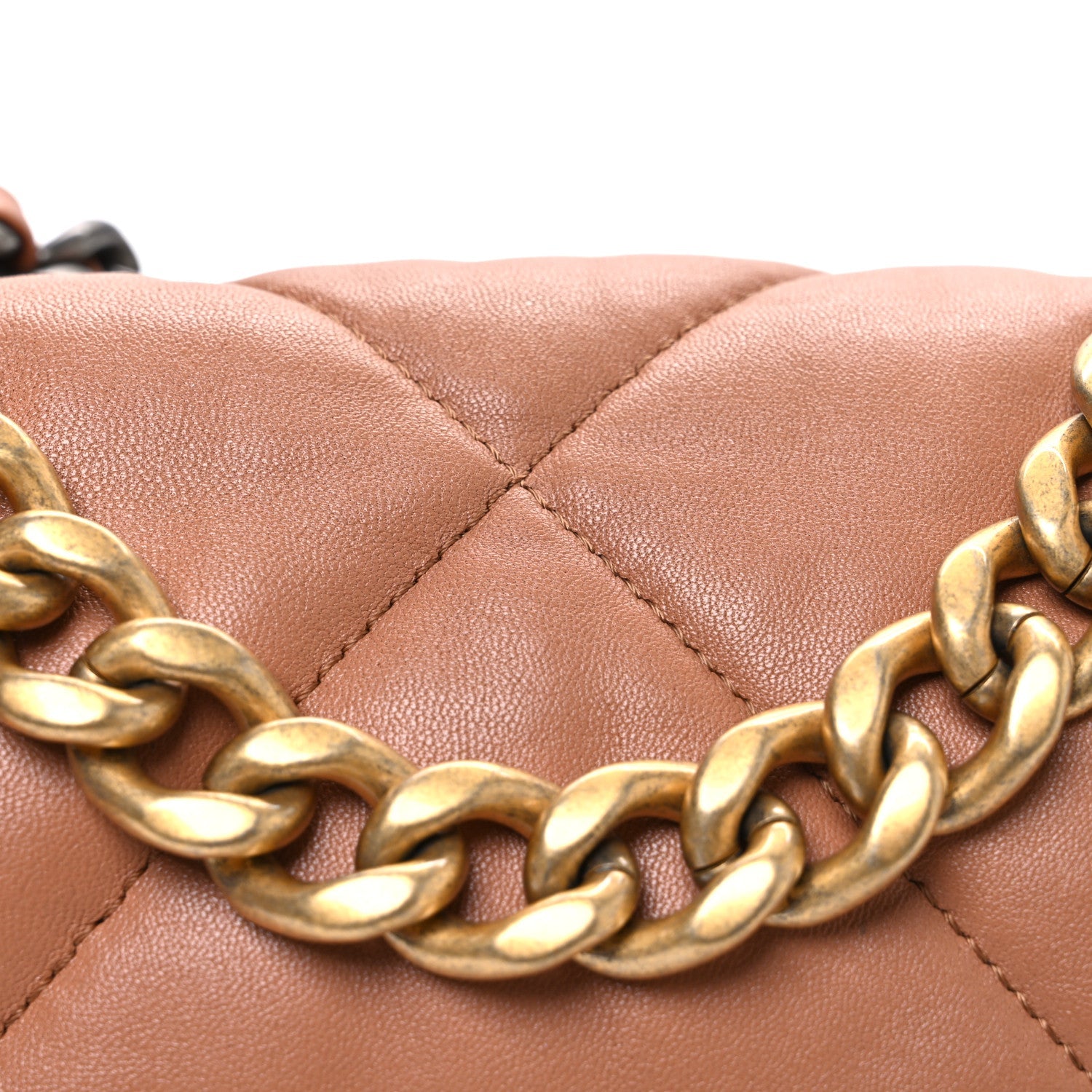 Chanel Lambskin Quilted Medium Chanel 19 Flap Brown