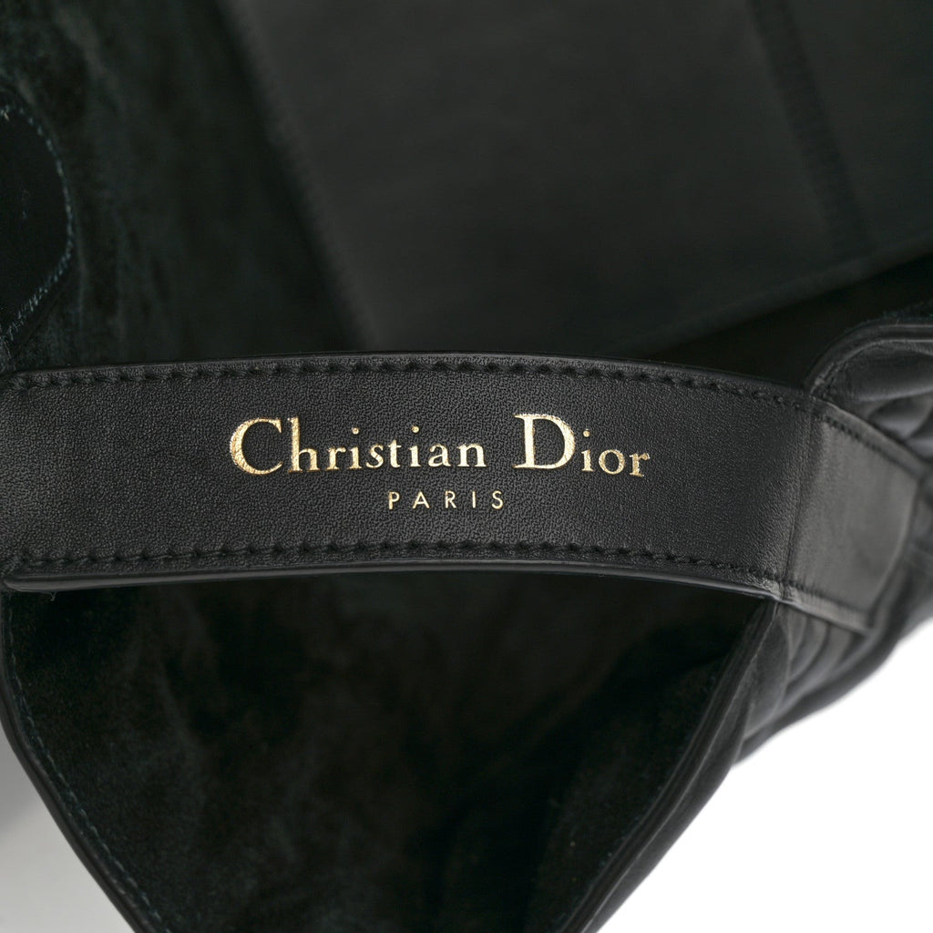 Christian Dior Calfskin Macrocannage Large Toujours Black