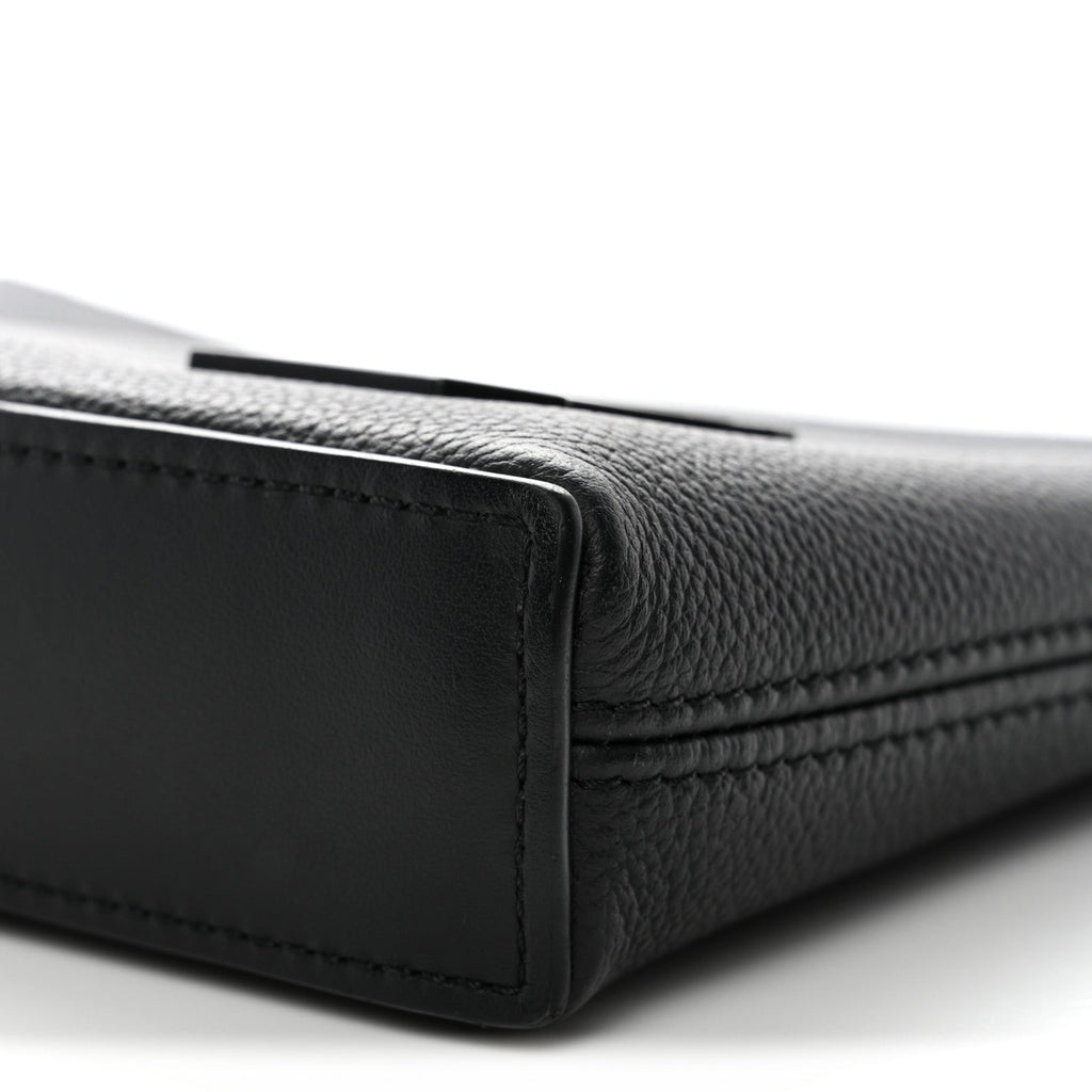 Louis Vuitton Grained Calfskin Aerogram Takeoff Pouch Black