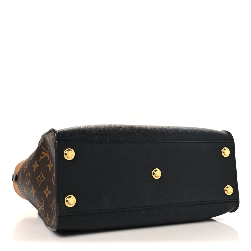 Louis Vuitton Calfskin Monogram On My Side MM Black