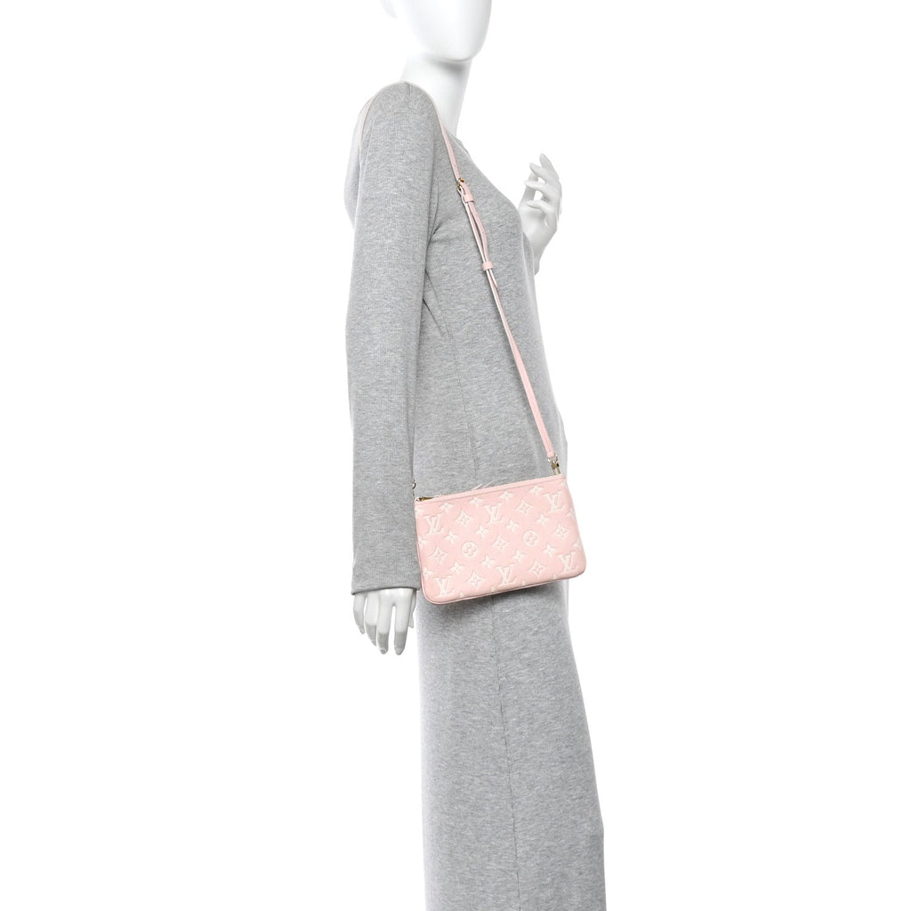 Louis Vuitton Empreinte Monogram Double Zip Pochette Rose