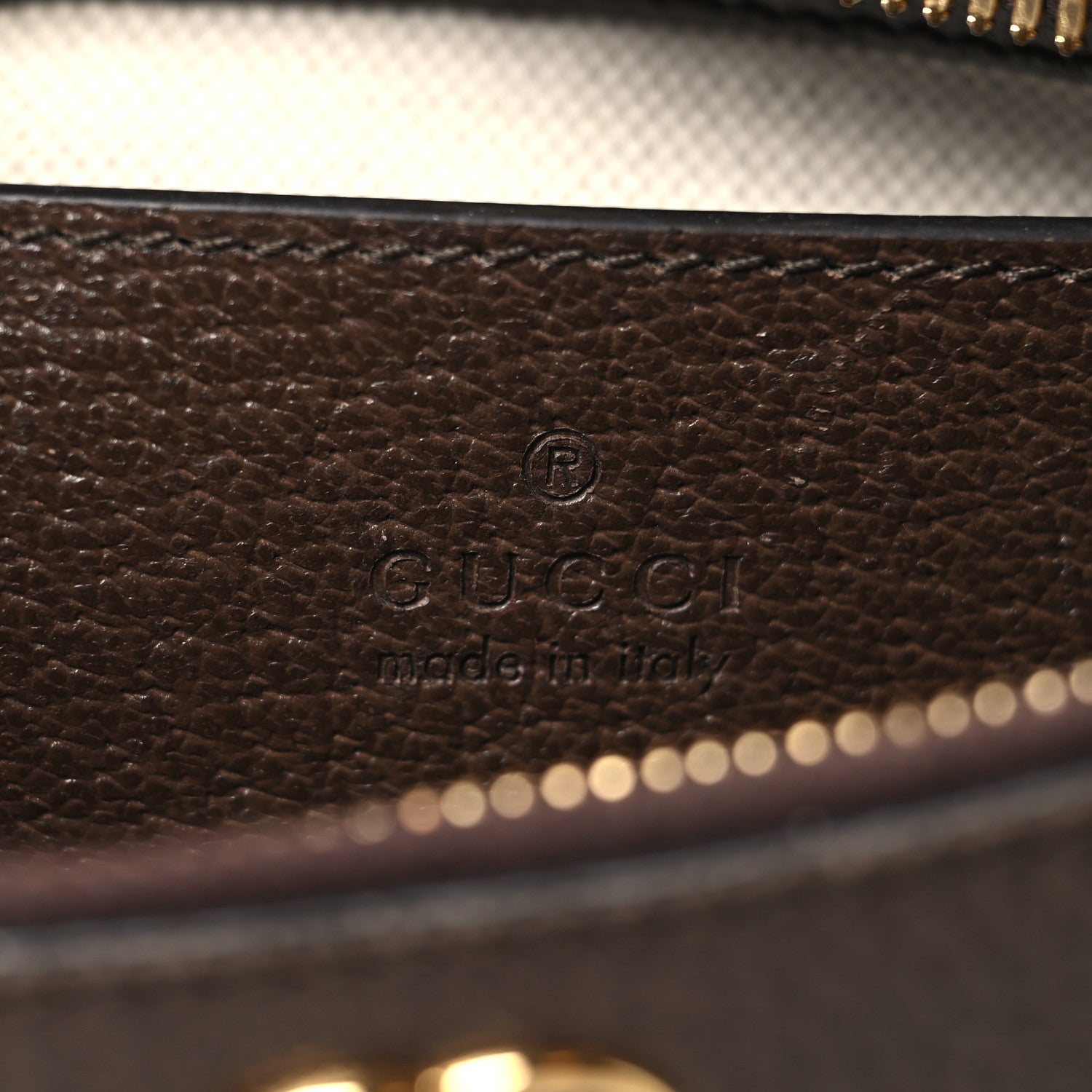 Gucci GG Supreme Monogram Textured Dollar Calfskin Web Small Ophidia GG Handbag Beige Ebony New Acero