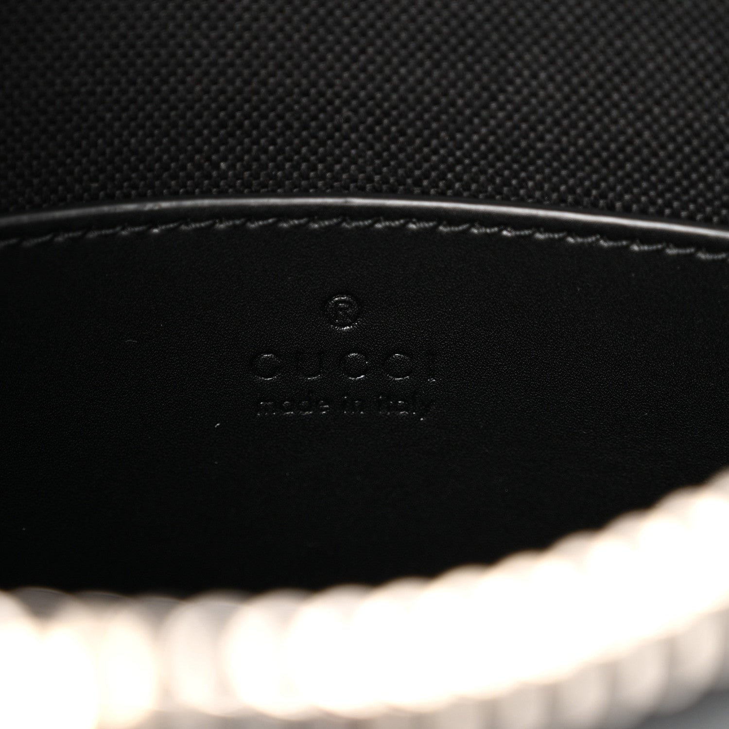 Gucci GG Supreme Monogram Web Small Flat Messenger Bag Black Grey