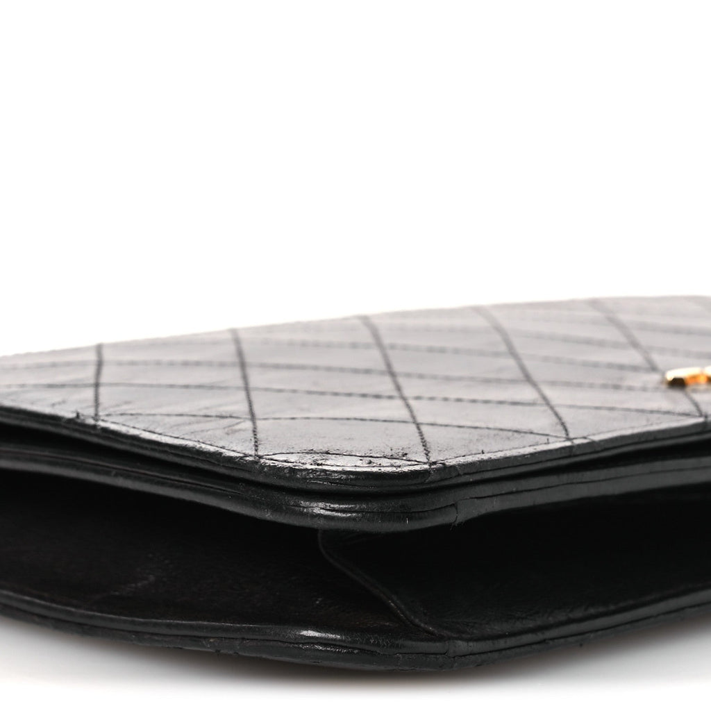 Chanel Lambskin Quilted Small Single Flap Bag Black