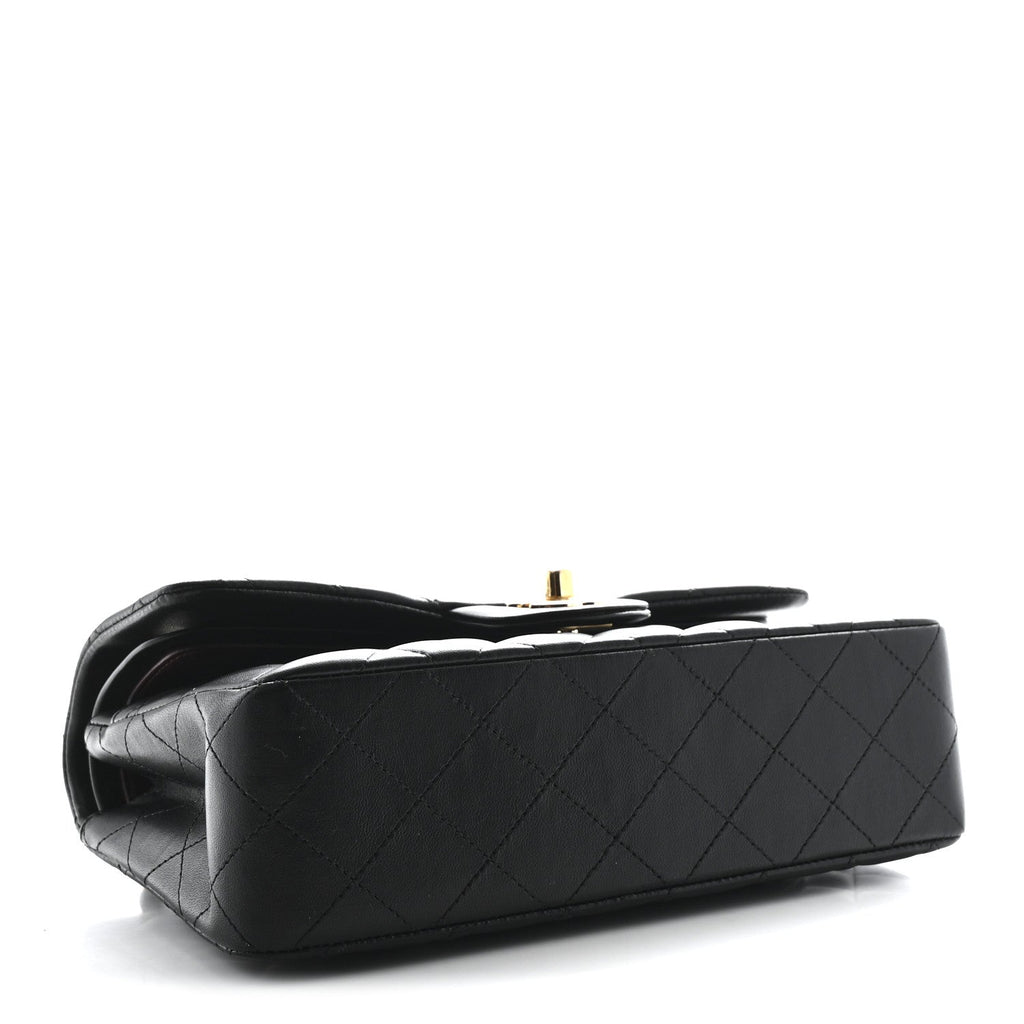 Chanel Lambskin Quilted Small Double Flap Black