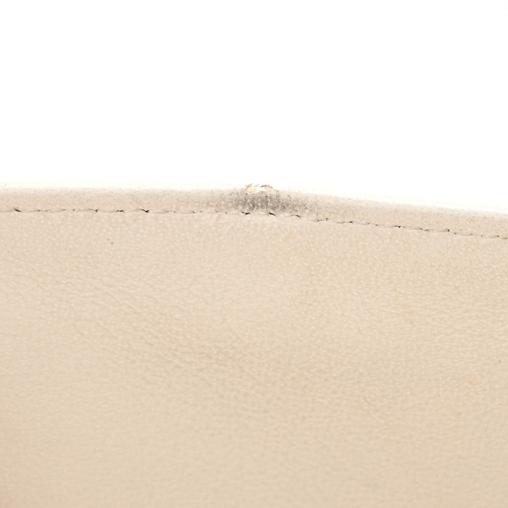 Chanel Crumpled Calfskin Quilted Medium Double Flap White