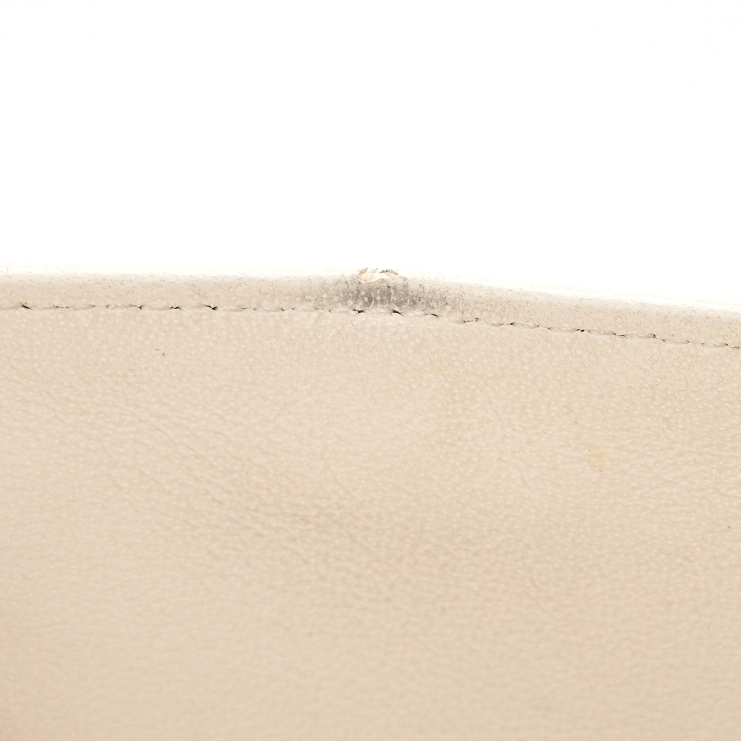 Chanel Crumpled Calfskin Quilted Medium Double Flap White