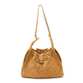 Chanel Suede Quilted Small Chanel 25 Handbag Beige