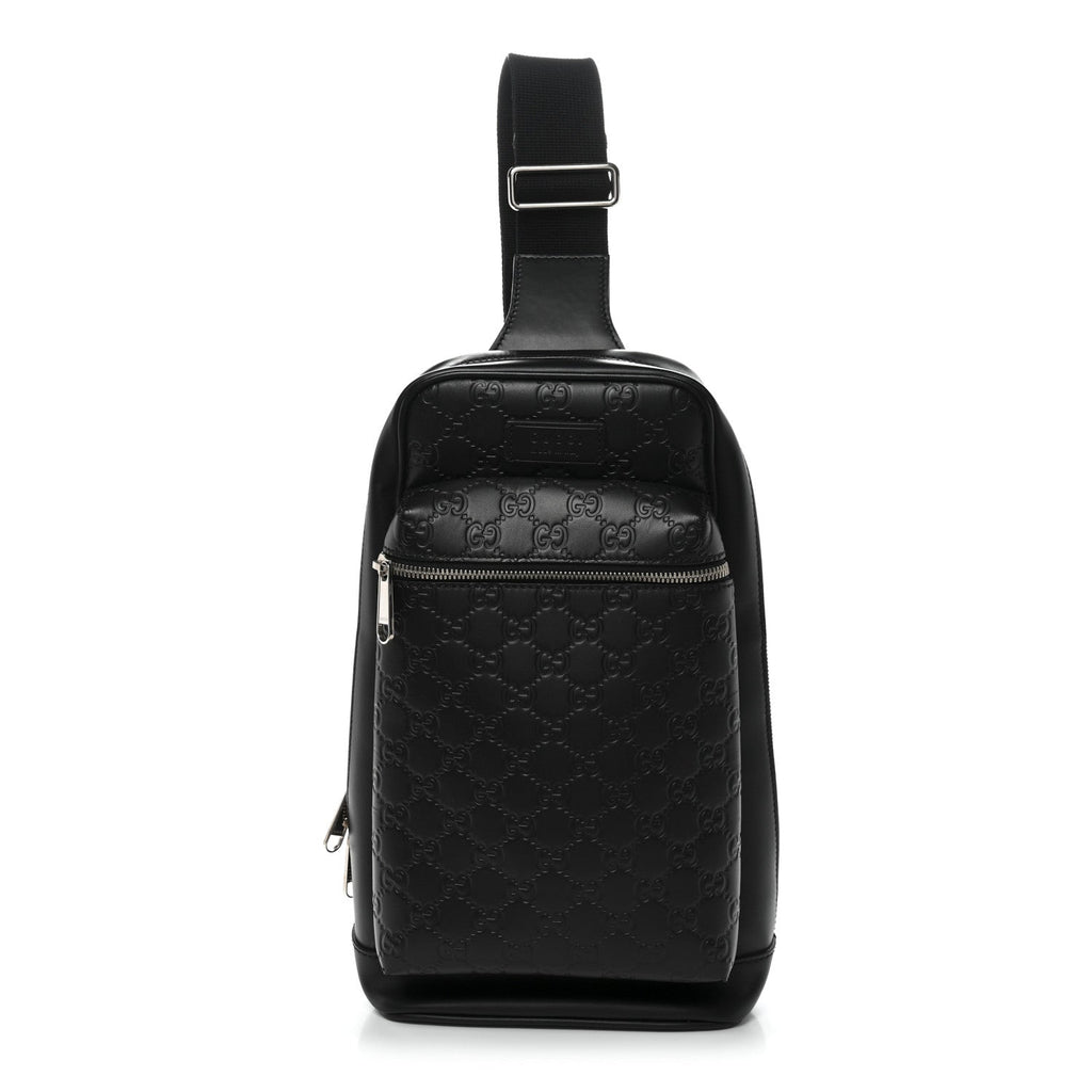 Gucci Guccissima Sling Backpack Black
