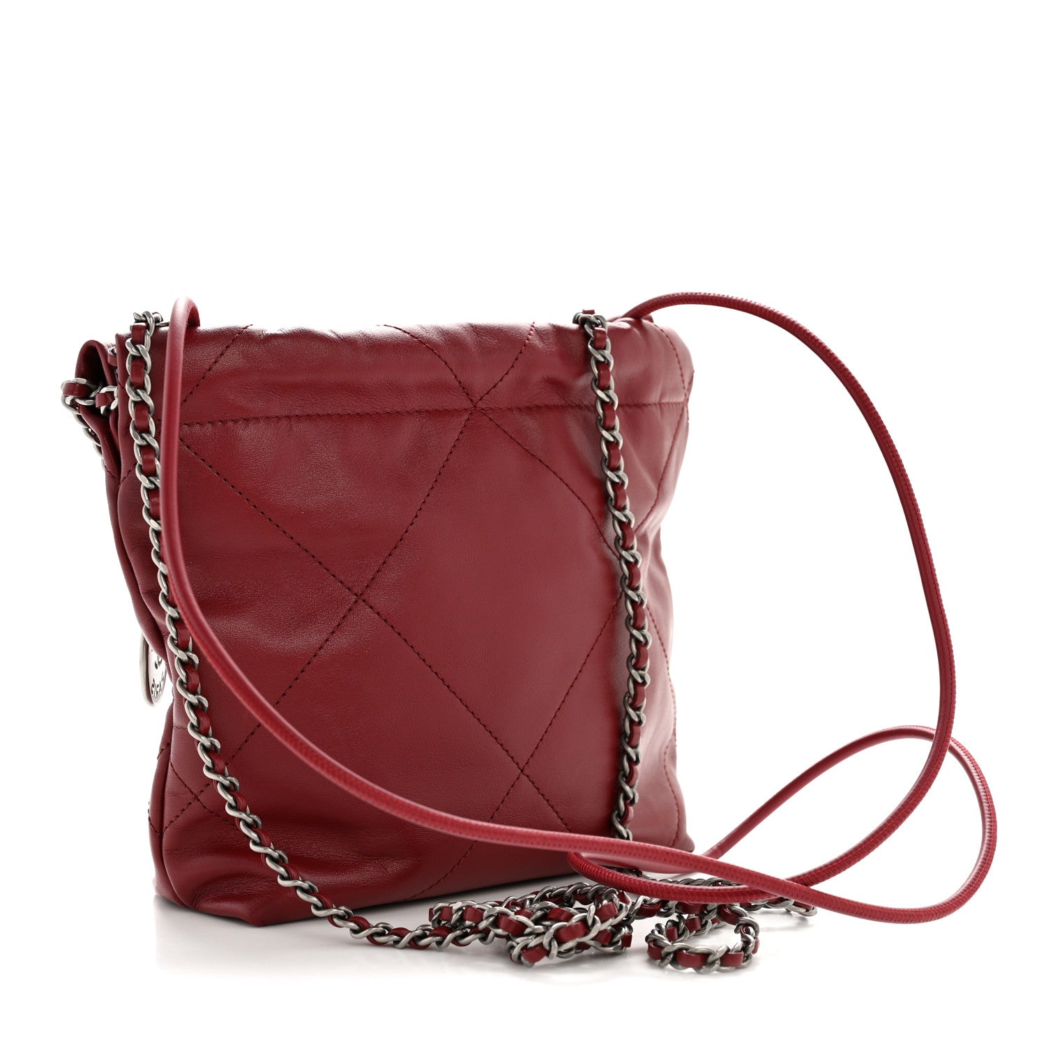 Chanel Shiny Calfskin Quilted Mini Chanel 22 Red