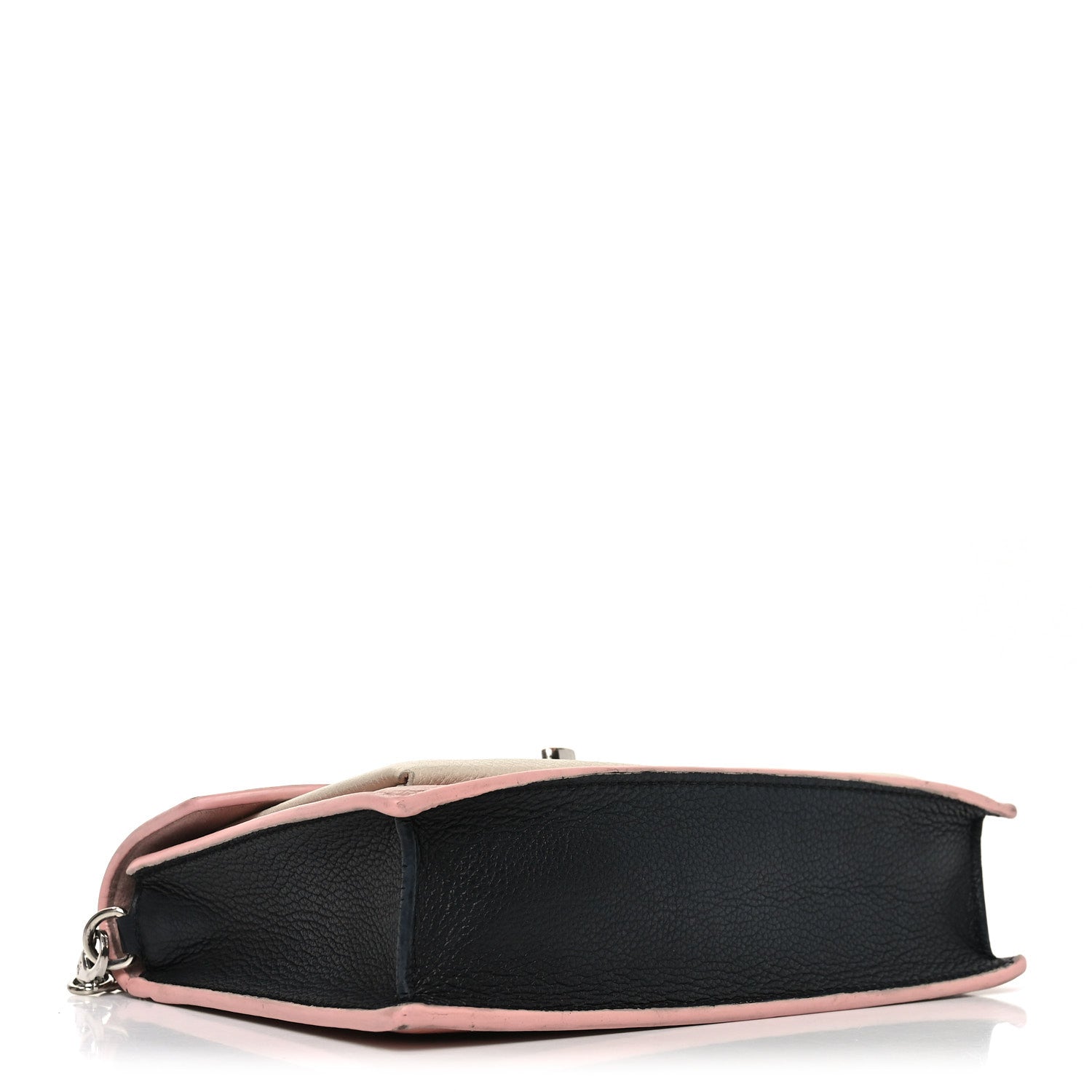 Louis Vuitton Calfskin My Lockme Chain Pochette Rose Ballet White