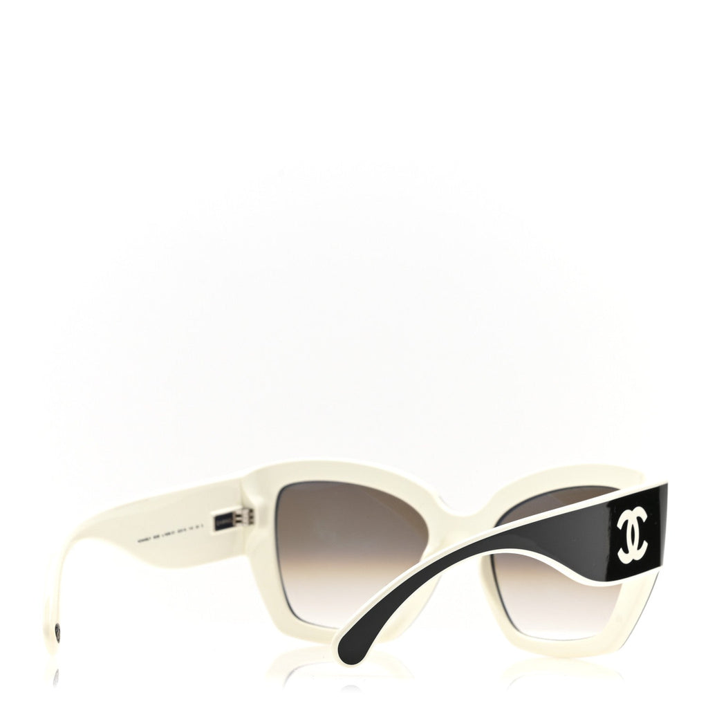 Acetate Square Sunglasses 6058 Black White
