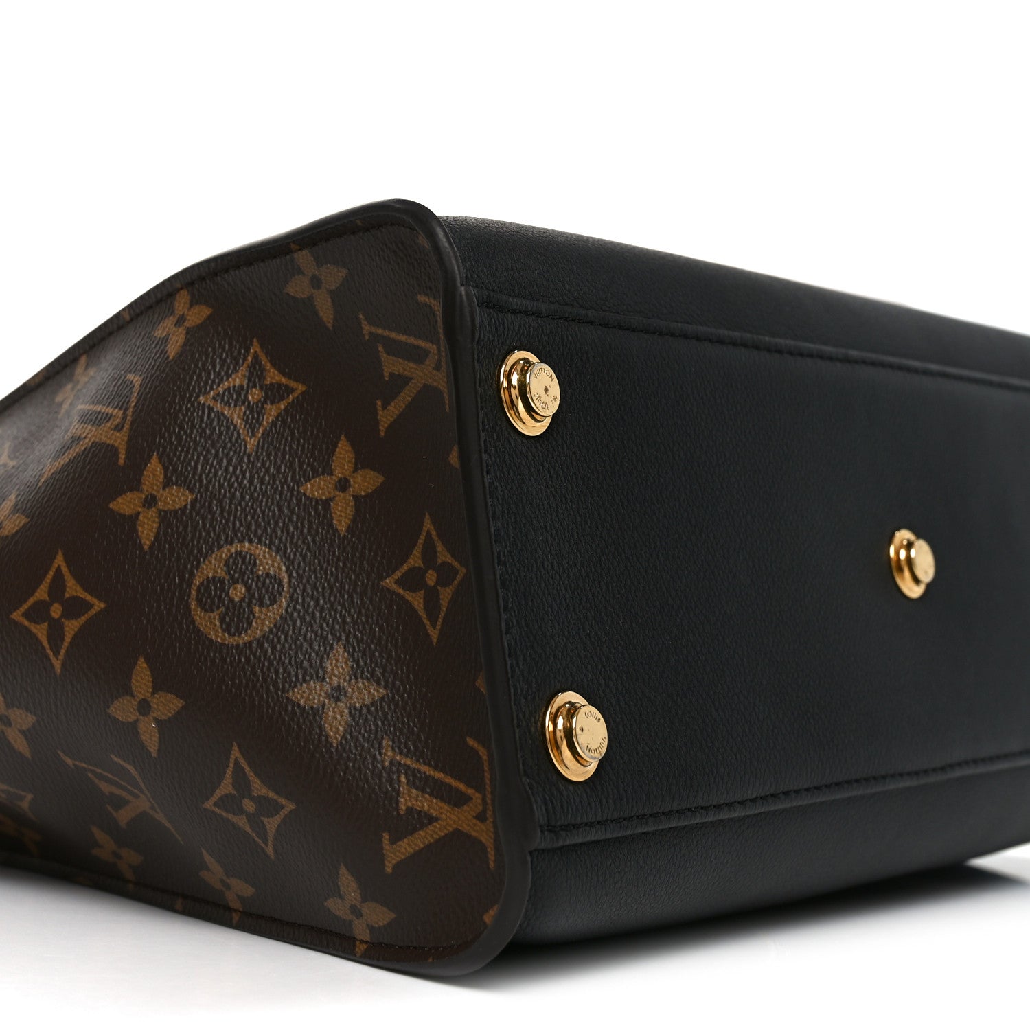 Louis Vuitton Calfskin Monogram On My Side MM Black