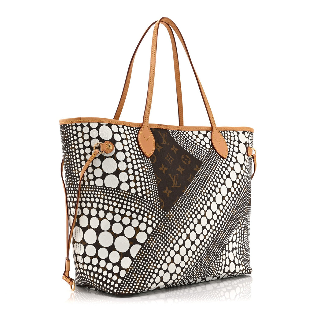 Louis Vuitton Monogram Kusama Waves Neverfull MM White