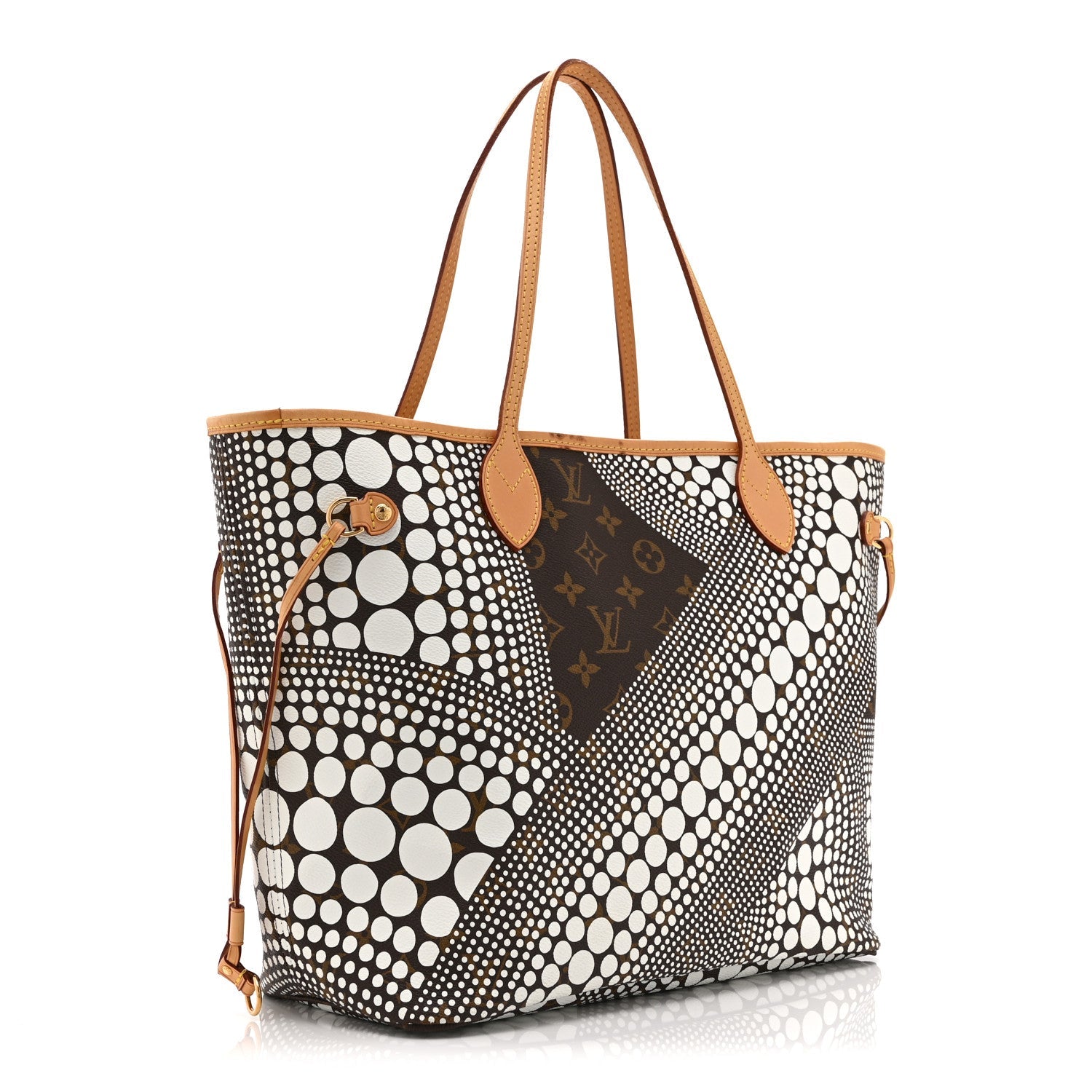 Louis Vuitton Monogram Kusama Waves Neverfull MM White