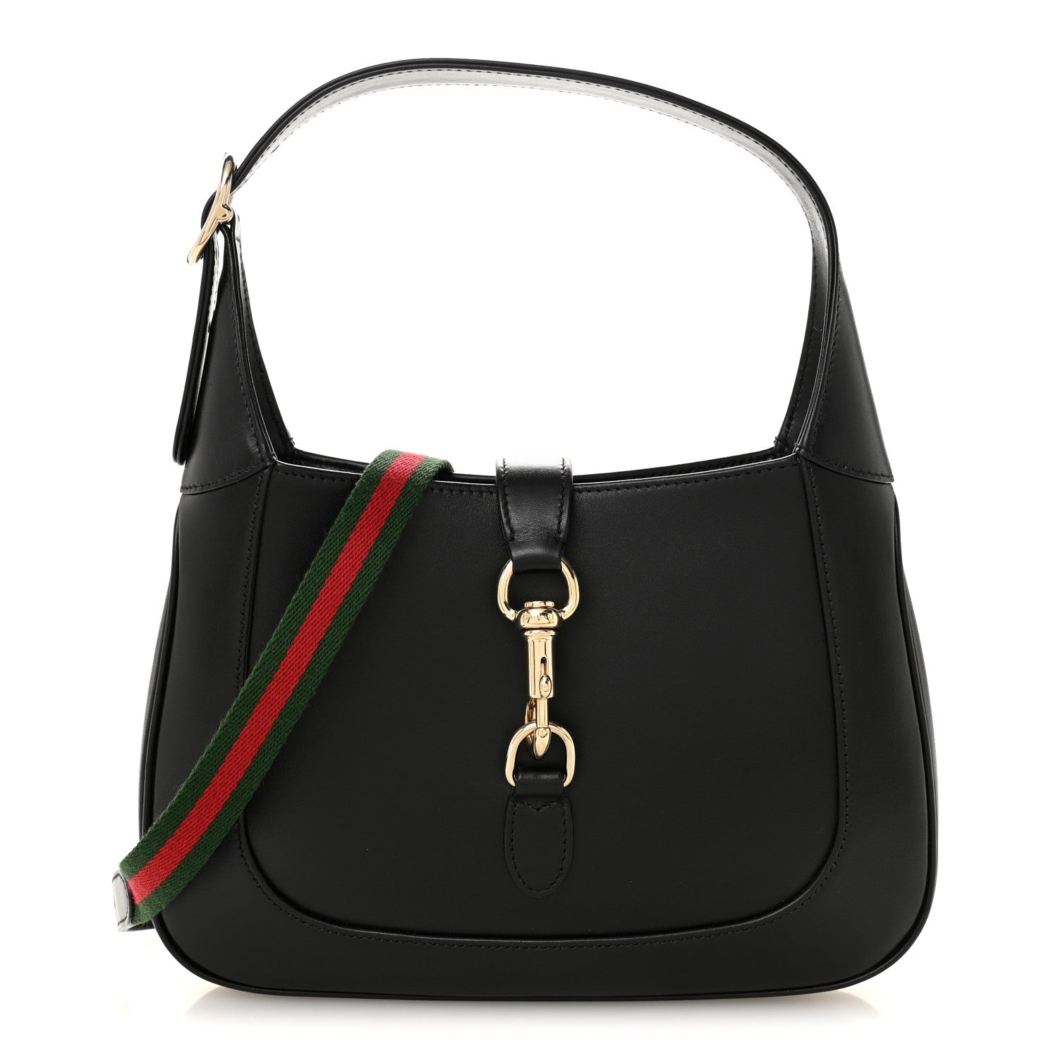 Gucci Calfskin Small Jackie Shoulder Bag Black