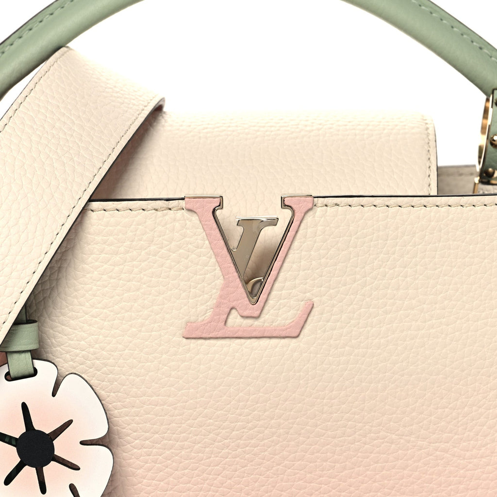 Louis Vuitton Taurillon Gradient Capucines BB Asnieres Green Rose
