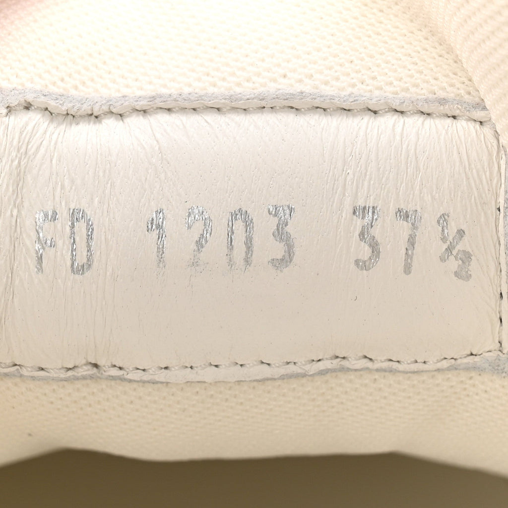 Louis Vuitton Suede Calfskin LV Rush Sneakers 37.5 White