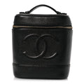Chanel Caviar Vanity Cosmetic Case Black