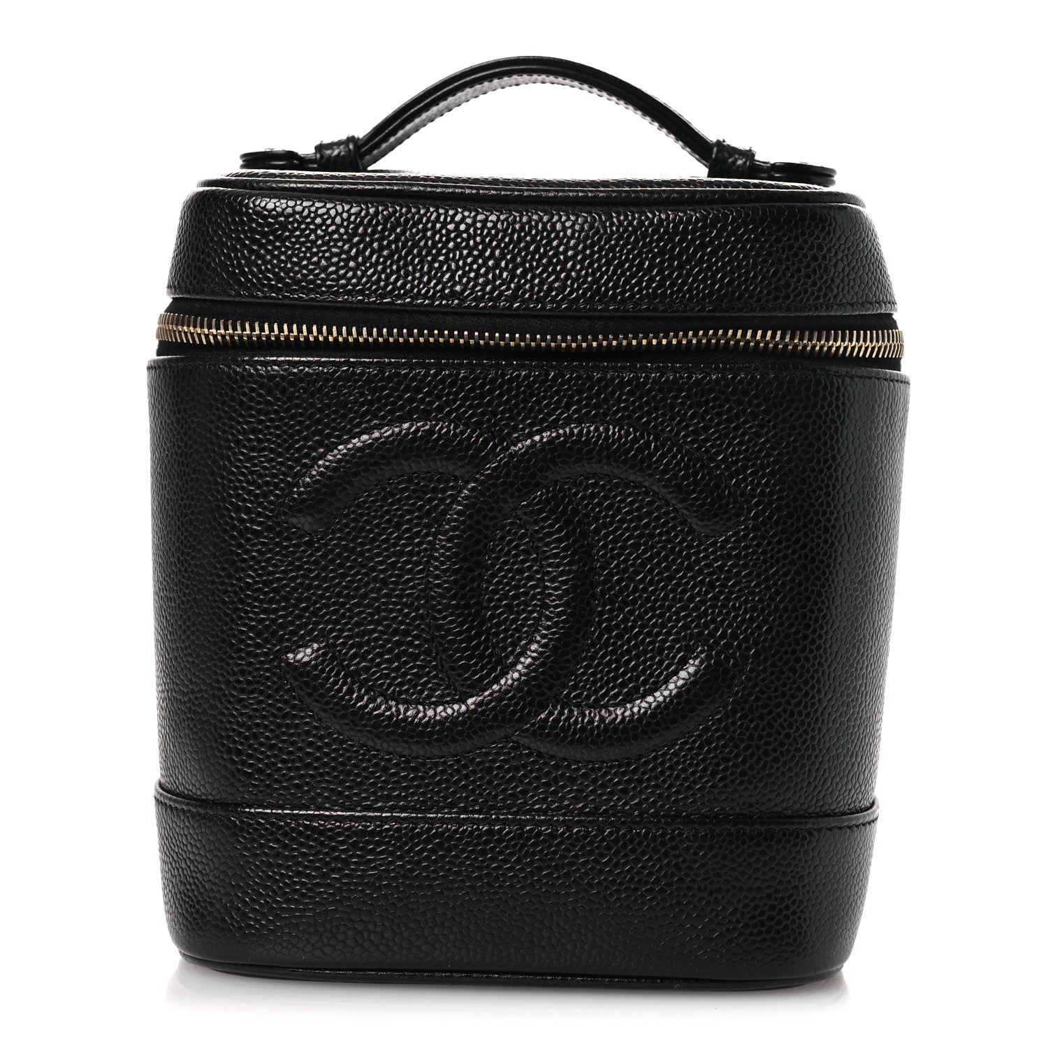 Chanel Caviar Vanity Cosmetic Case Black