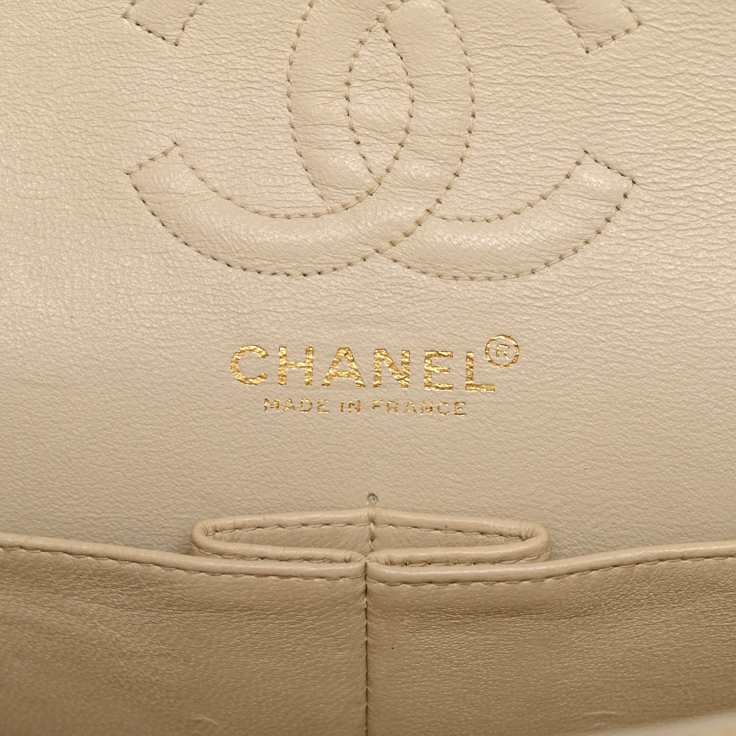 Chanel Caviar Quilted Small Double Flap Beige