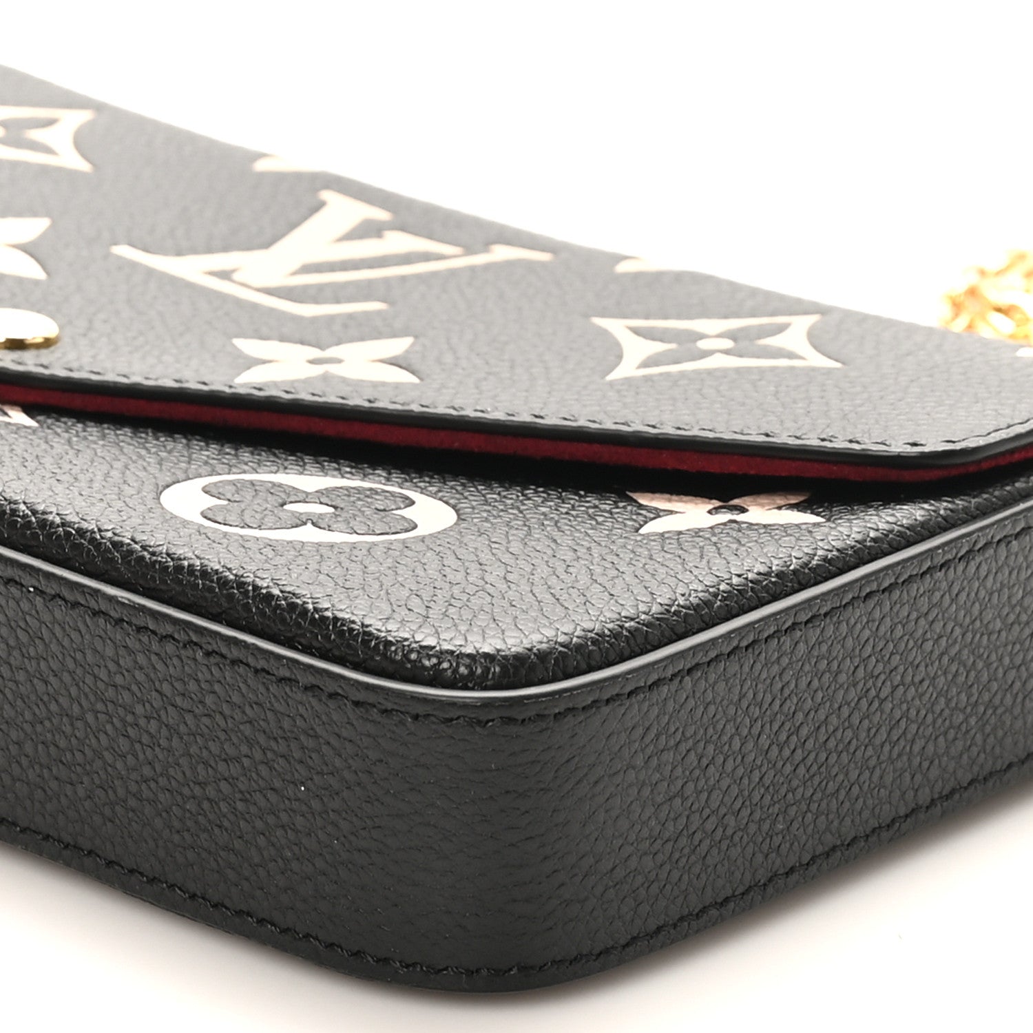 Louis Vuitton Empreinte Monogram Giant Felicie Pochette Black Beige