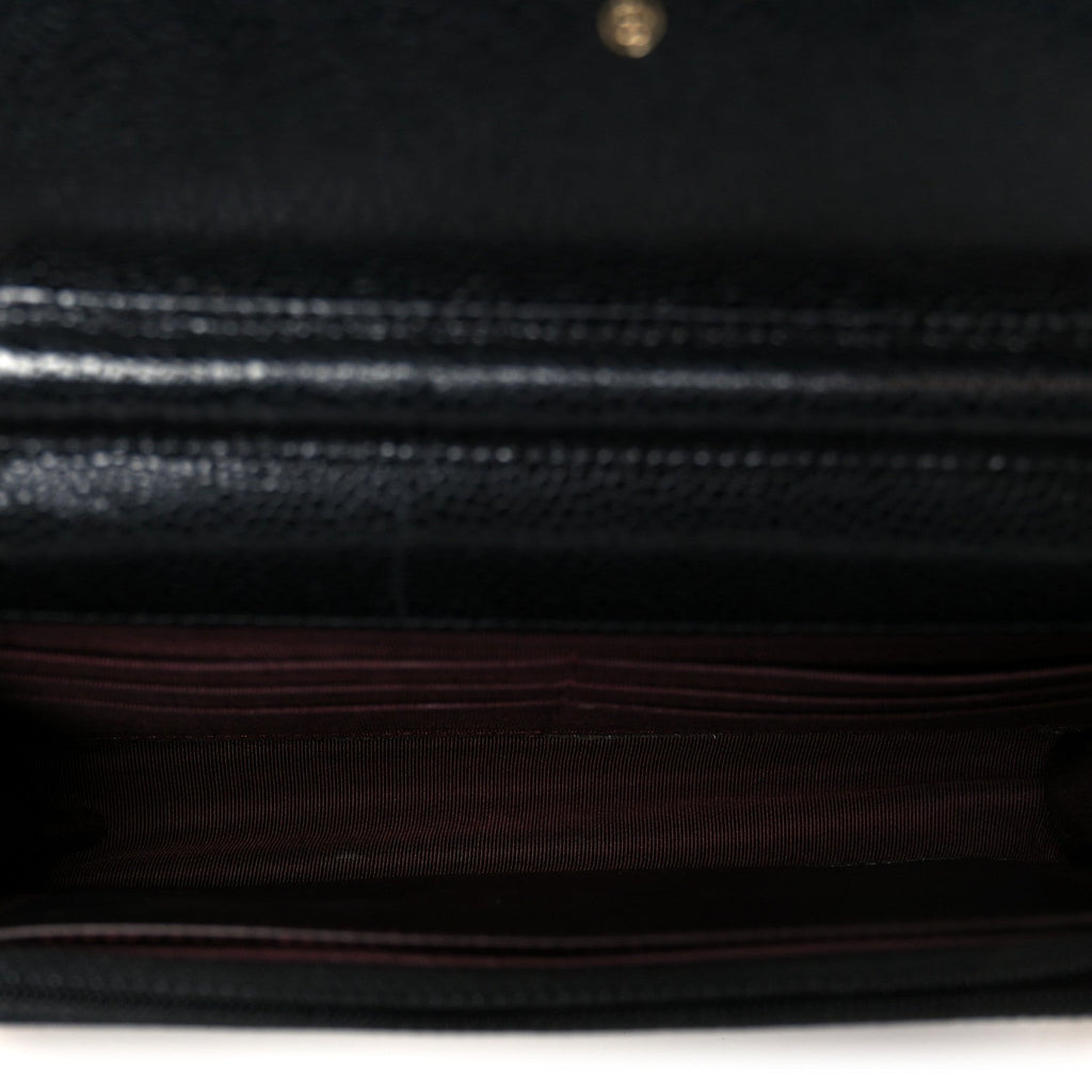 Chanel Caviar Quilted Wallet on Chain WOC Black