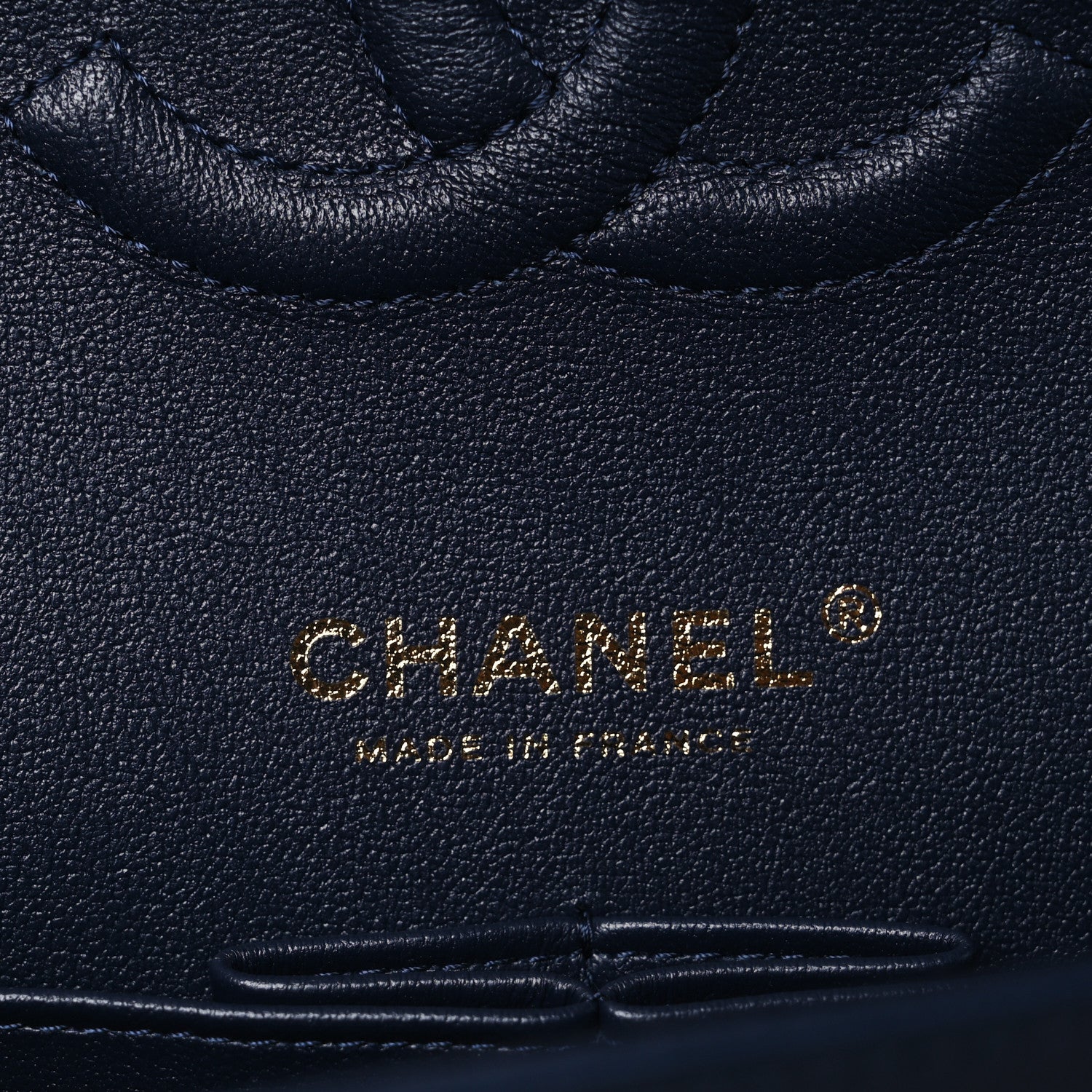 Chanel Lambskin Quilted Medium Double Flap Navy
