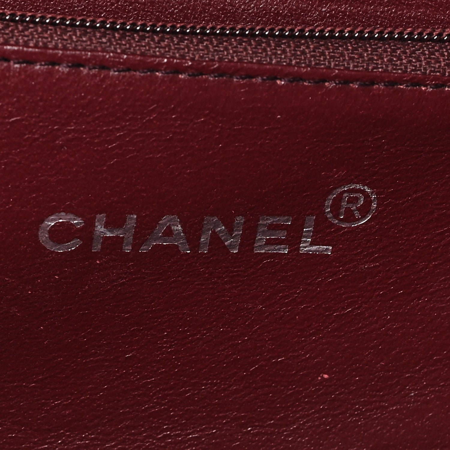 Chanel Wood Lambskin CC Vanity Case Brown Black