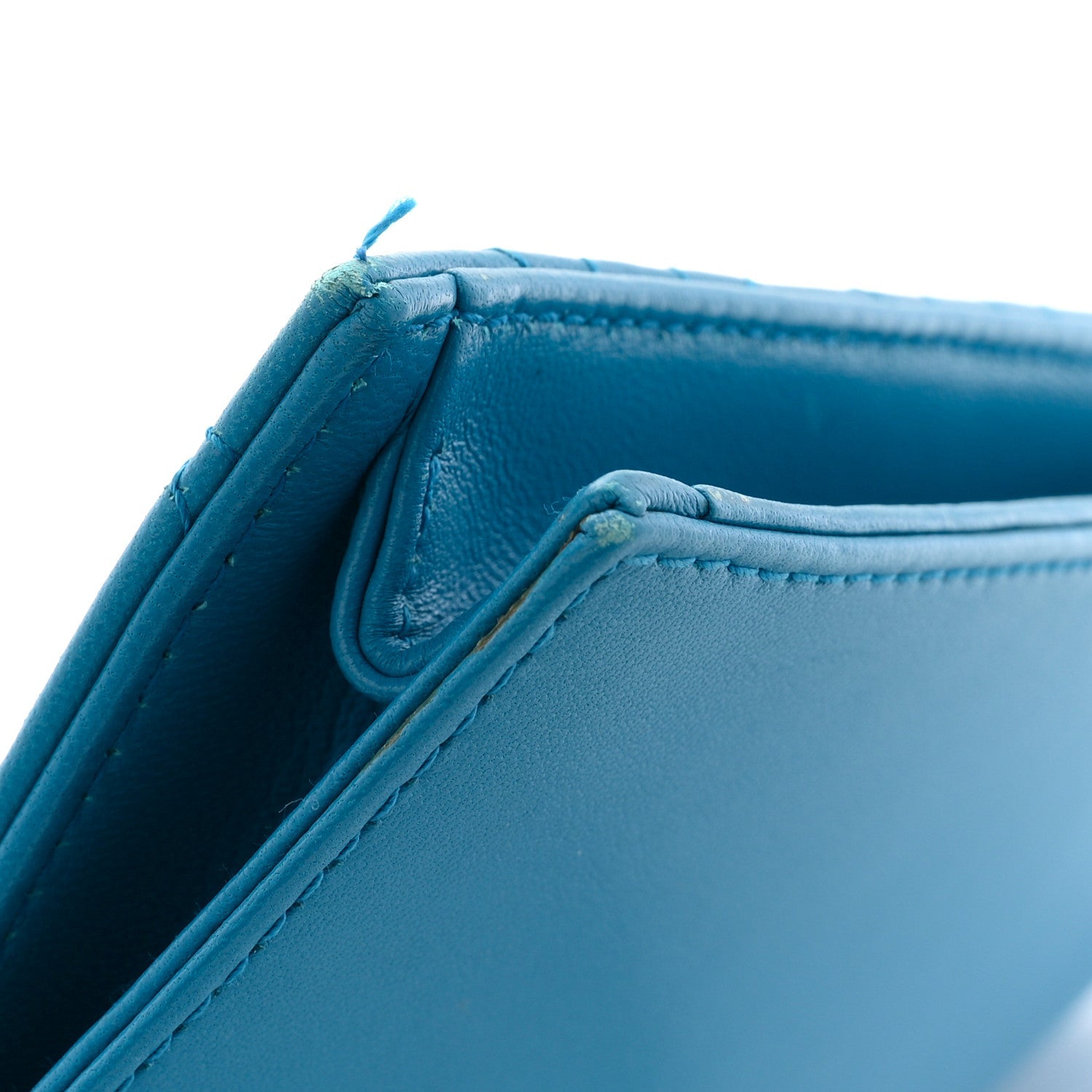 Christian Dior Lambskin Cannage Lady Dior Convertible Clutch Blue