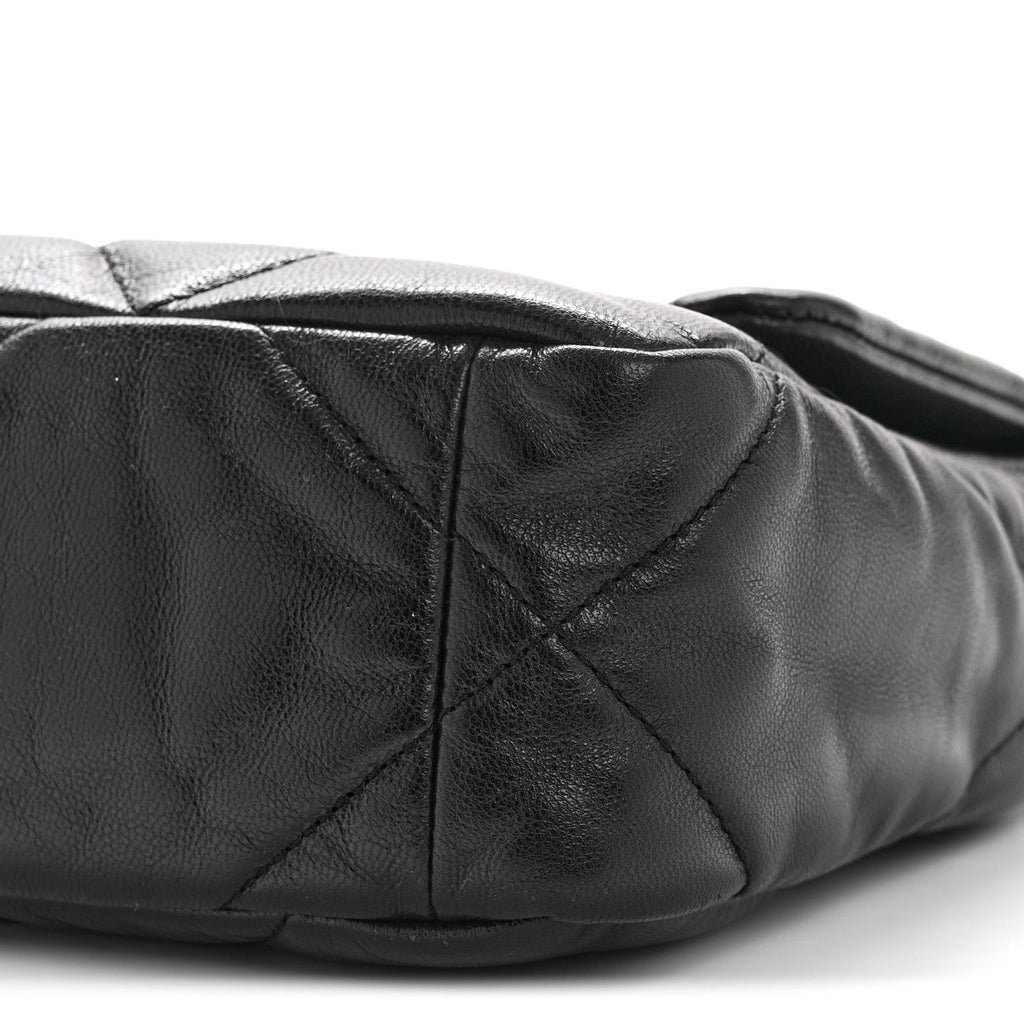Chanel Goatskin Quilted Medium Chanel 19 Flap Black