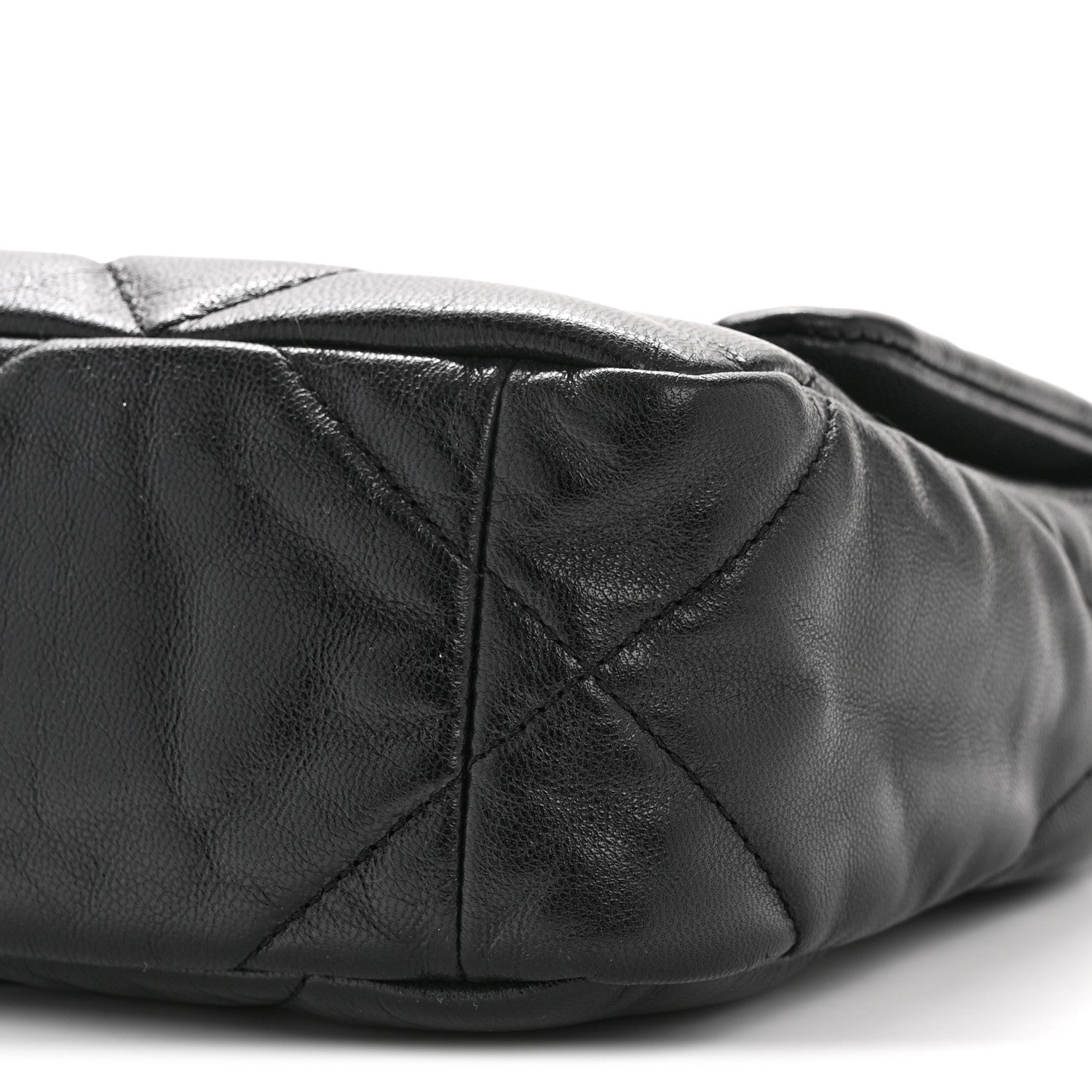 Chanel Goatskin Quilted Medium Chanel 19 Flap Black