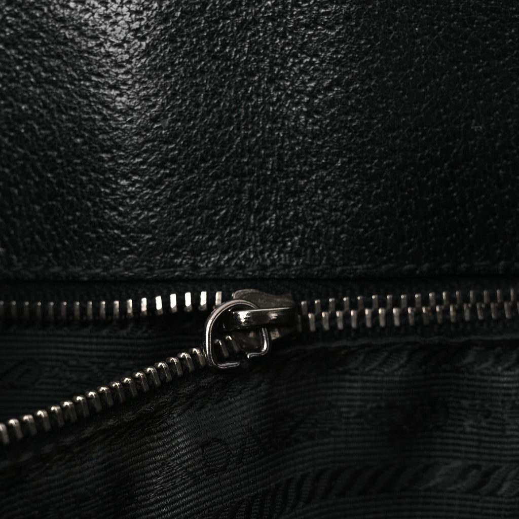 Prada Cinghiale Triangle Tote Black