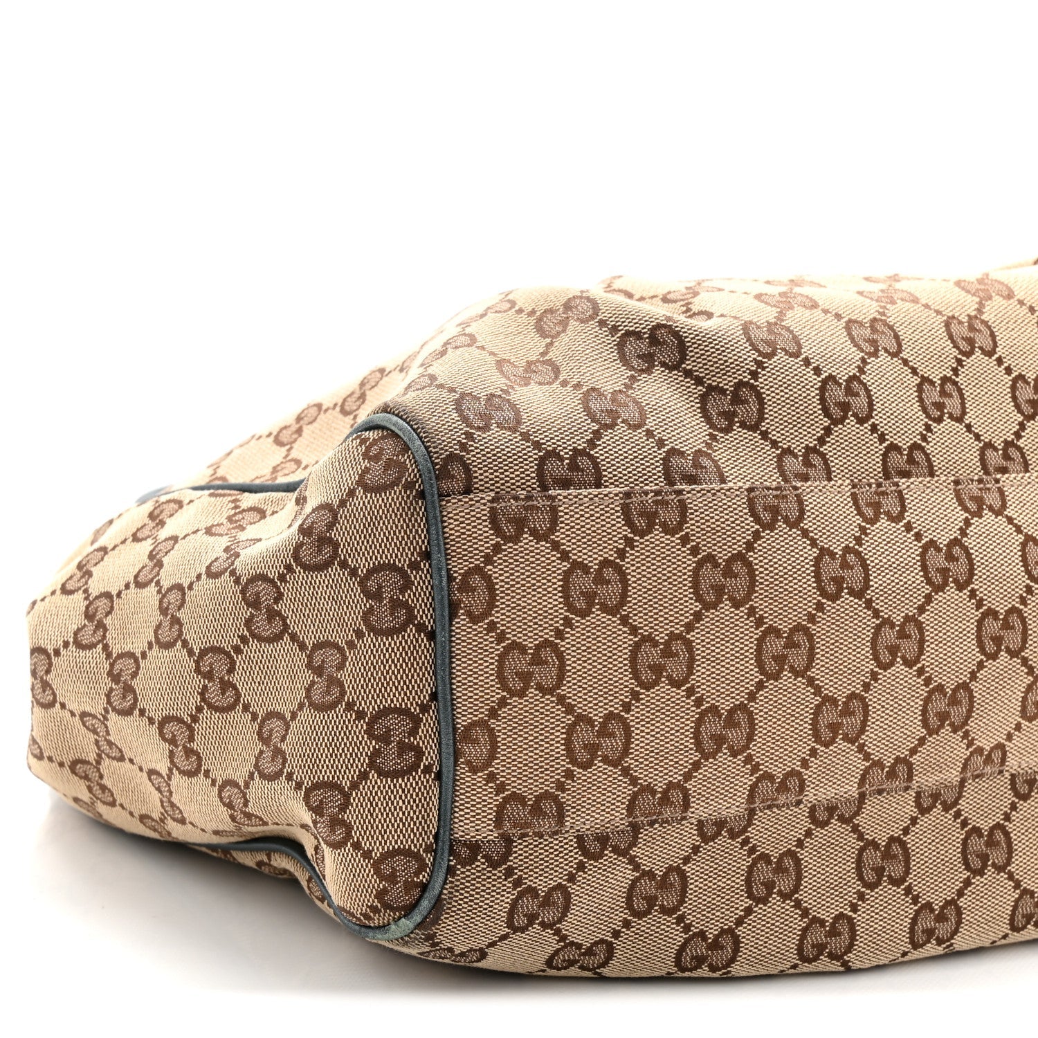 Gucci Monogram Medium Sukey Tote Metallic Blue