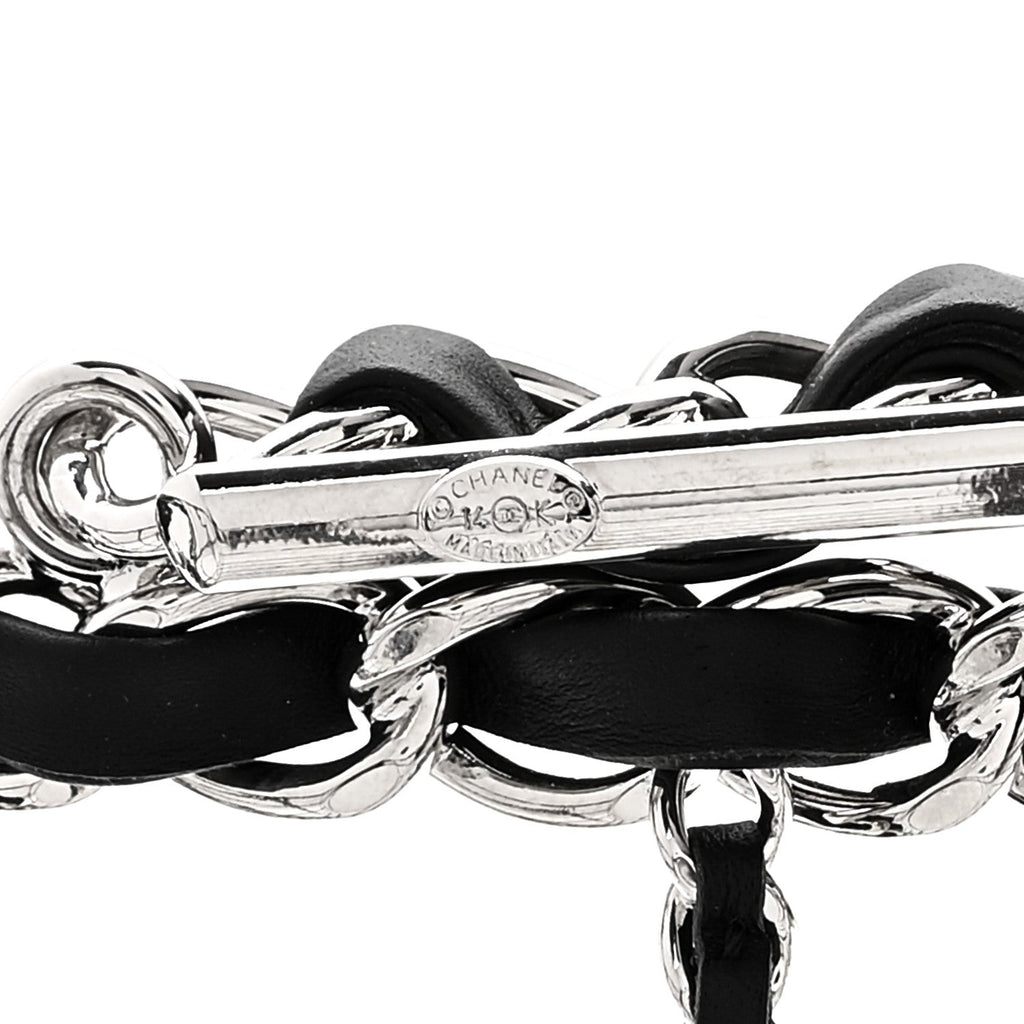 Chanel Brass Calfskin Medium Grocery By Chanel Shopping Basket Silver