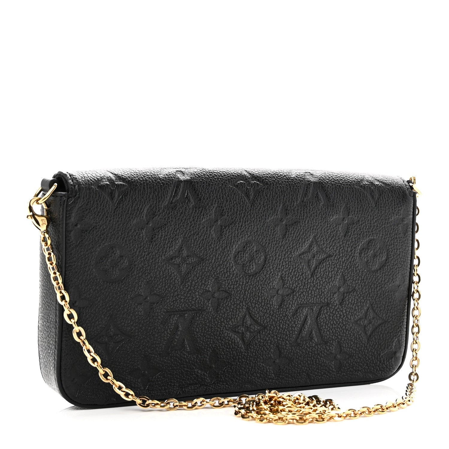 Louis Vuitton Empreinte Pochette Felicie Chain Wallet Black