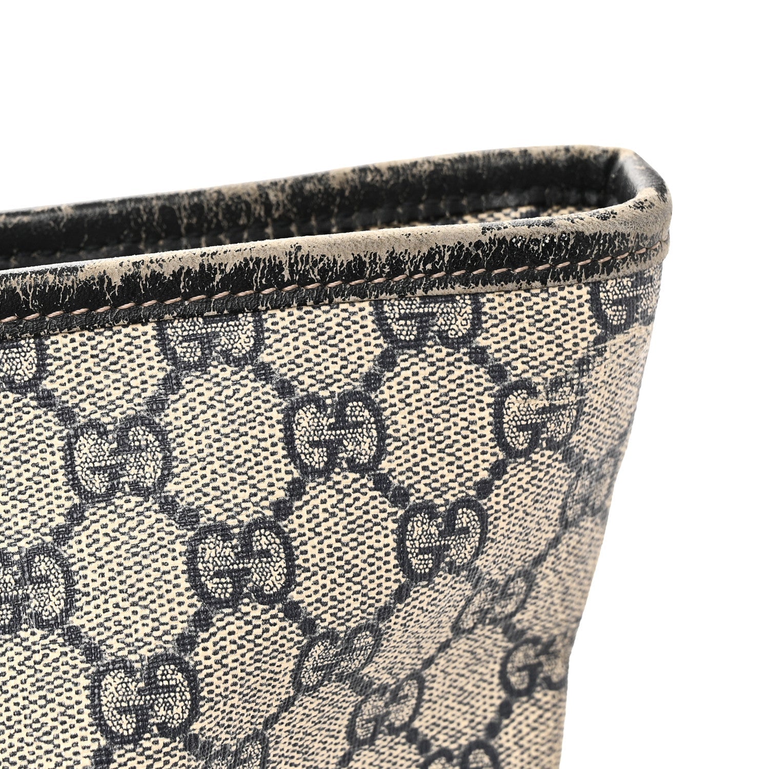 Gucci GG Supreme Monogram Medium Zippered Shopping Tote Navy