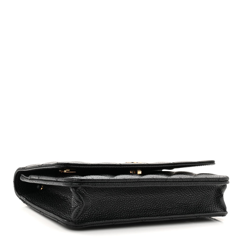 Chanel Caviar Quilted Wallet on Chain WOC Black