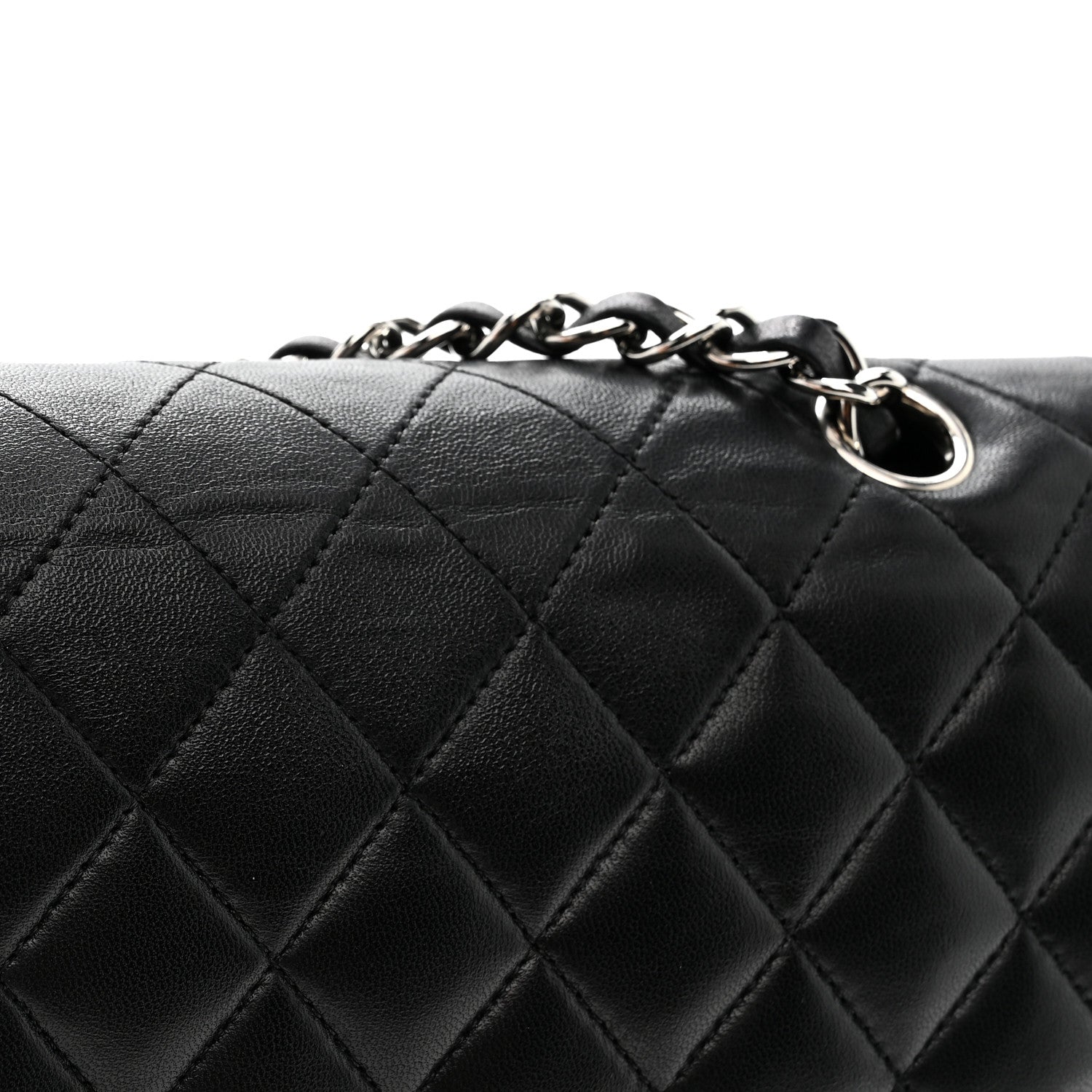 Chanel Lambskin Quilted Medium Double Flap Black
