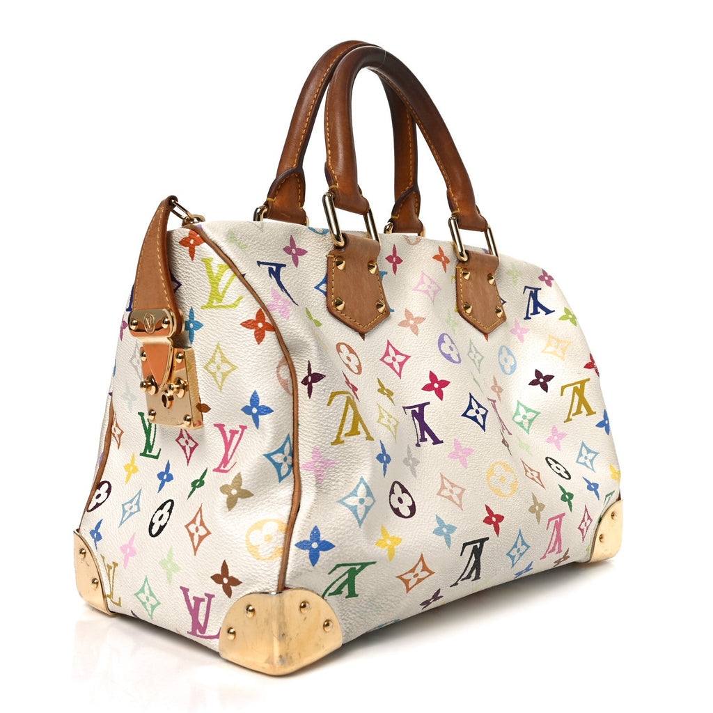 Louis Vuitton Monogram Multicolor Speedy 30 White