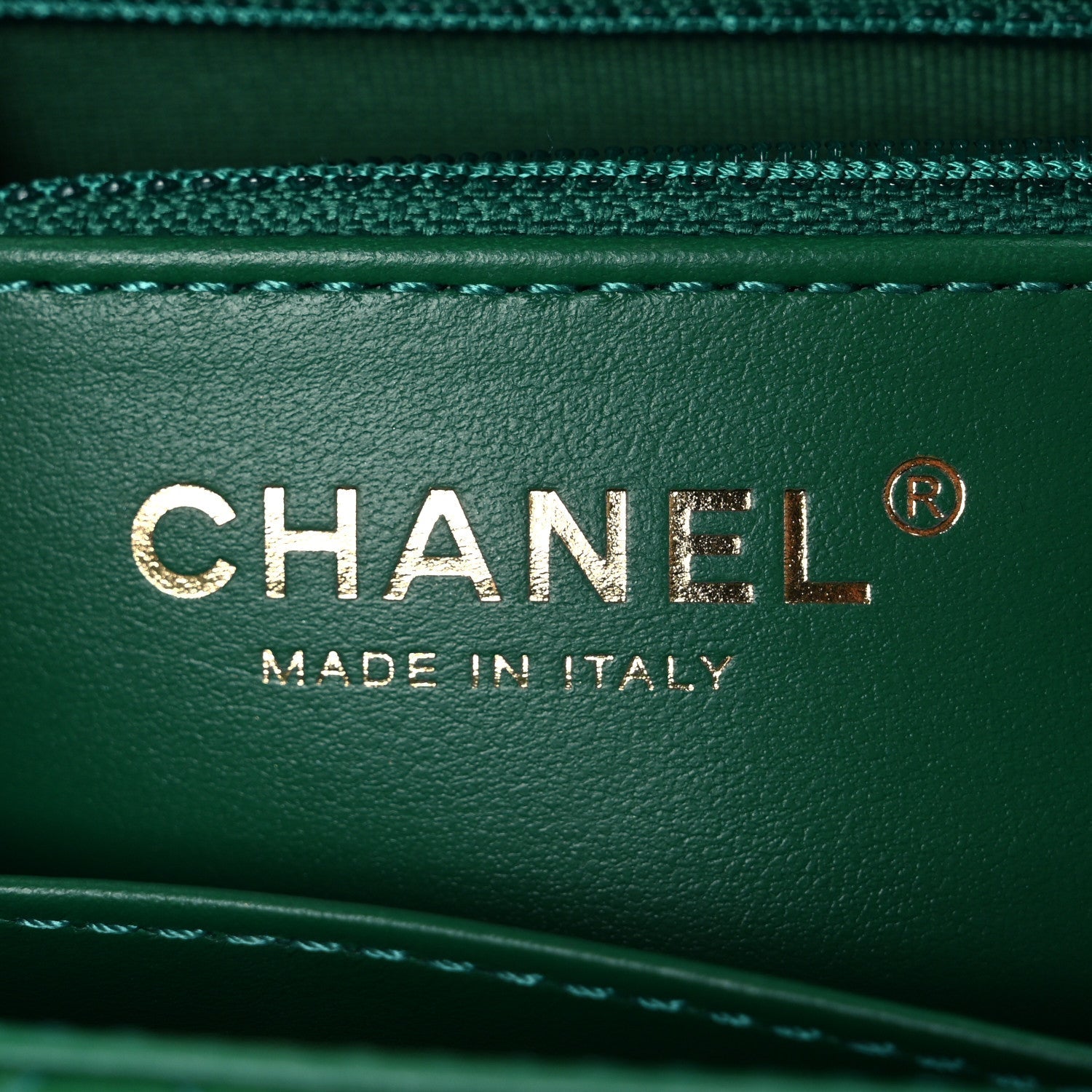 Chanel Shiny Aged Calfskin Quilted Nano Kelly Shopper Green