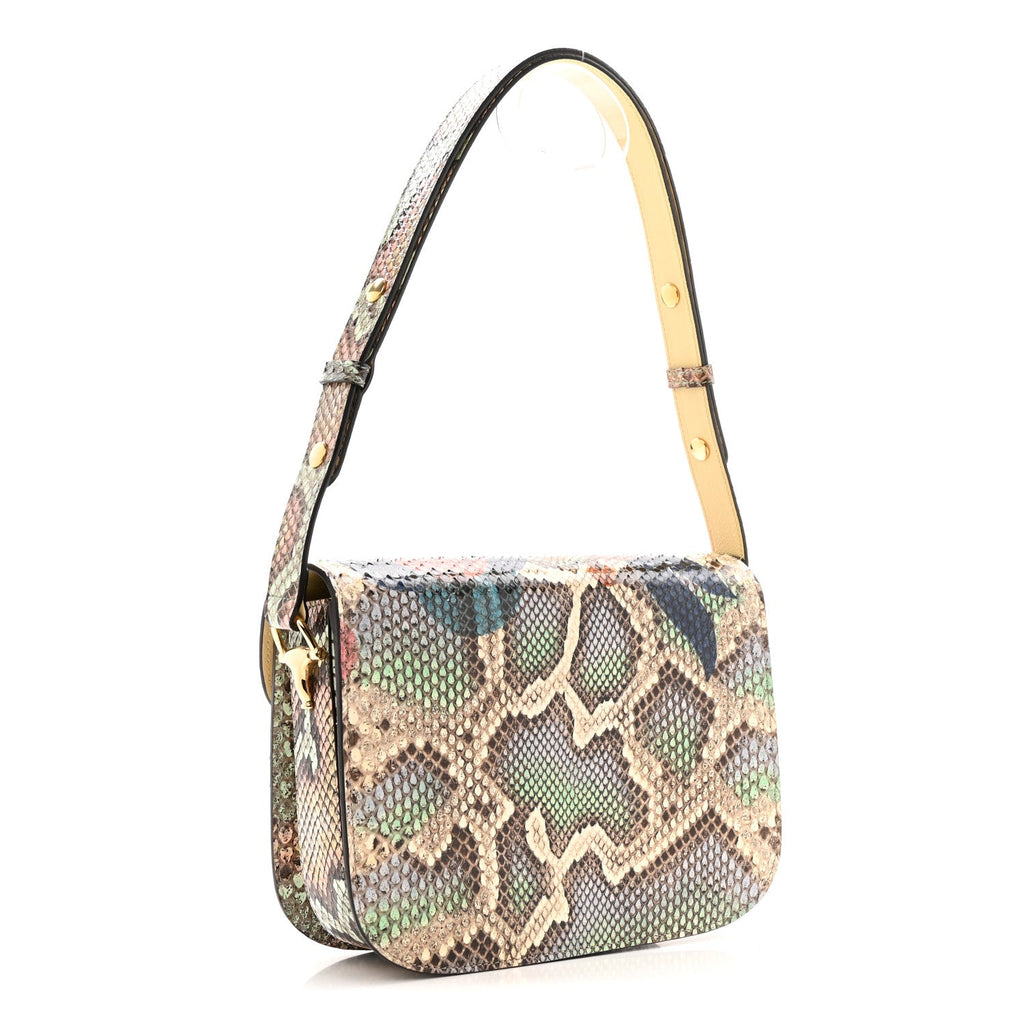 Gucci Snakeskin Horsebit 1955 Shoulder Bag Multicolor
