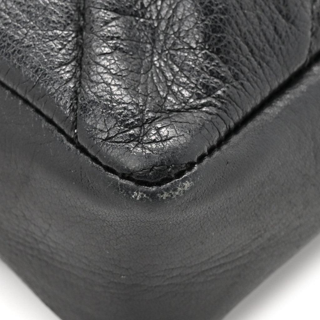 Lambskin Quilted Flap Waist Belt Bag 75 30 Black