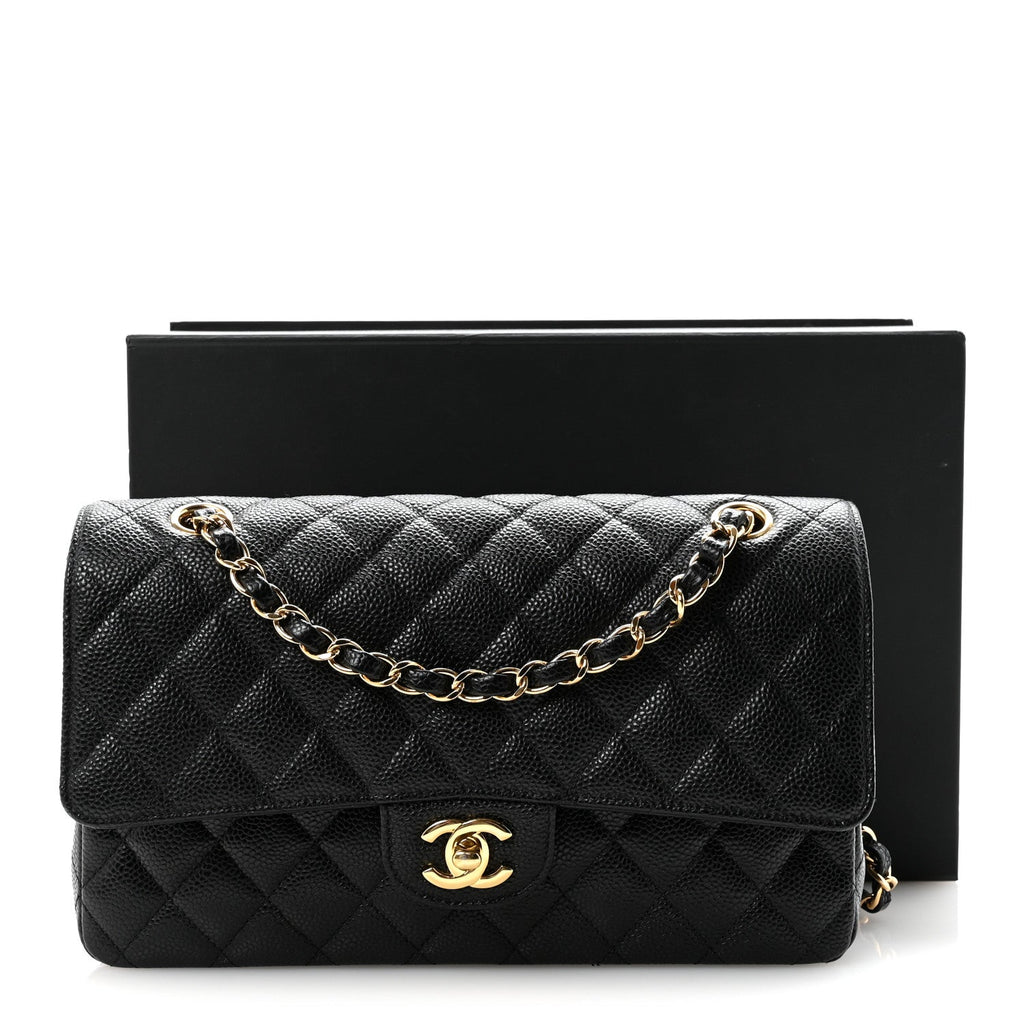 Chanel Caviar Quilted Medium Double Flap Black