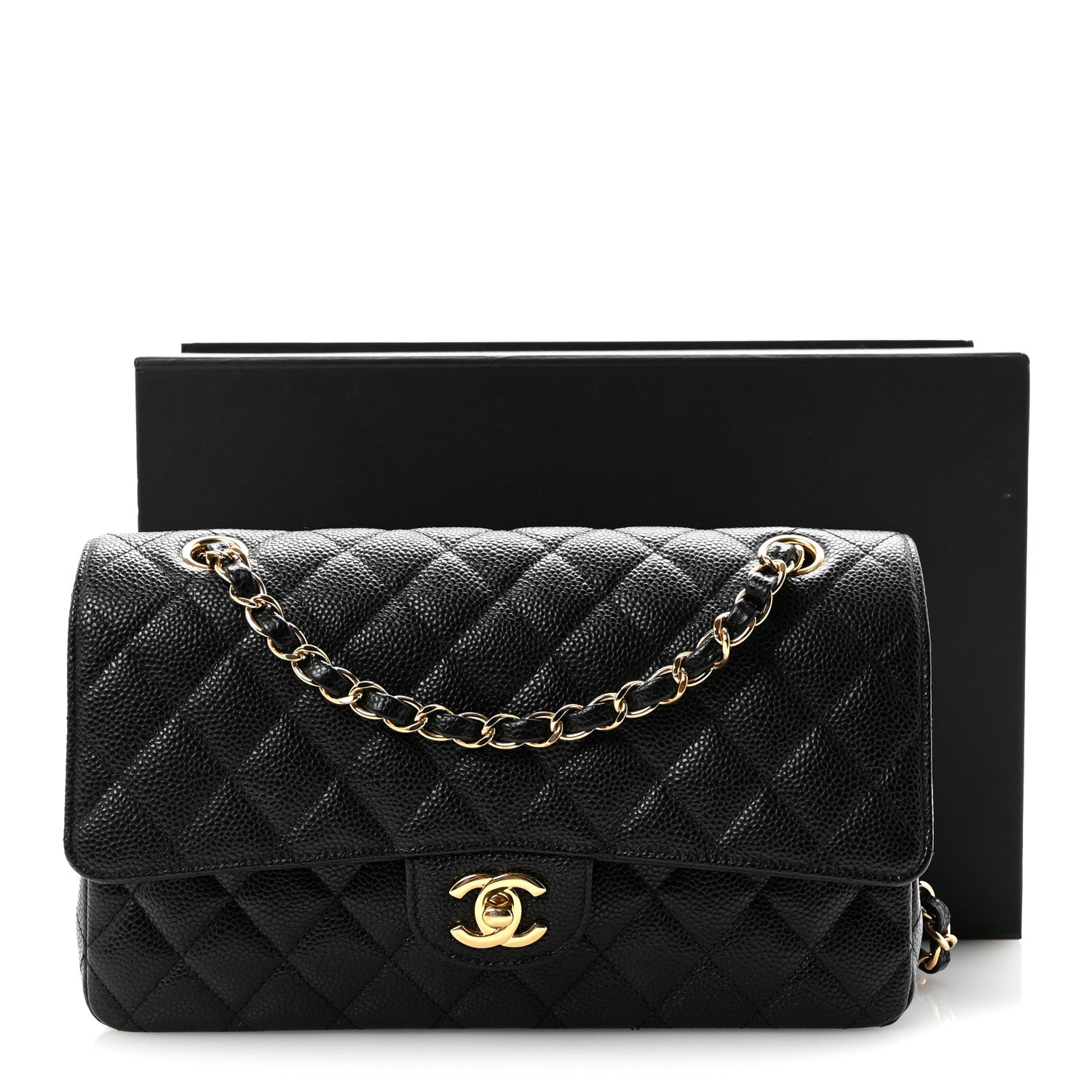Chanel Caviar Quilted Medium Double Flap Black