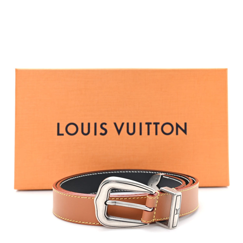 Louis Vuitton LV Dust 25mm Belt 90 36 Cognac Brown
