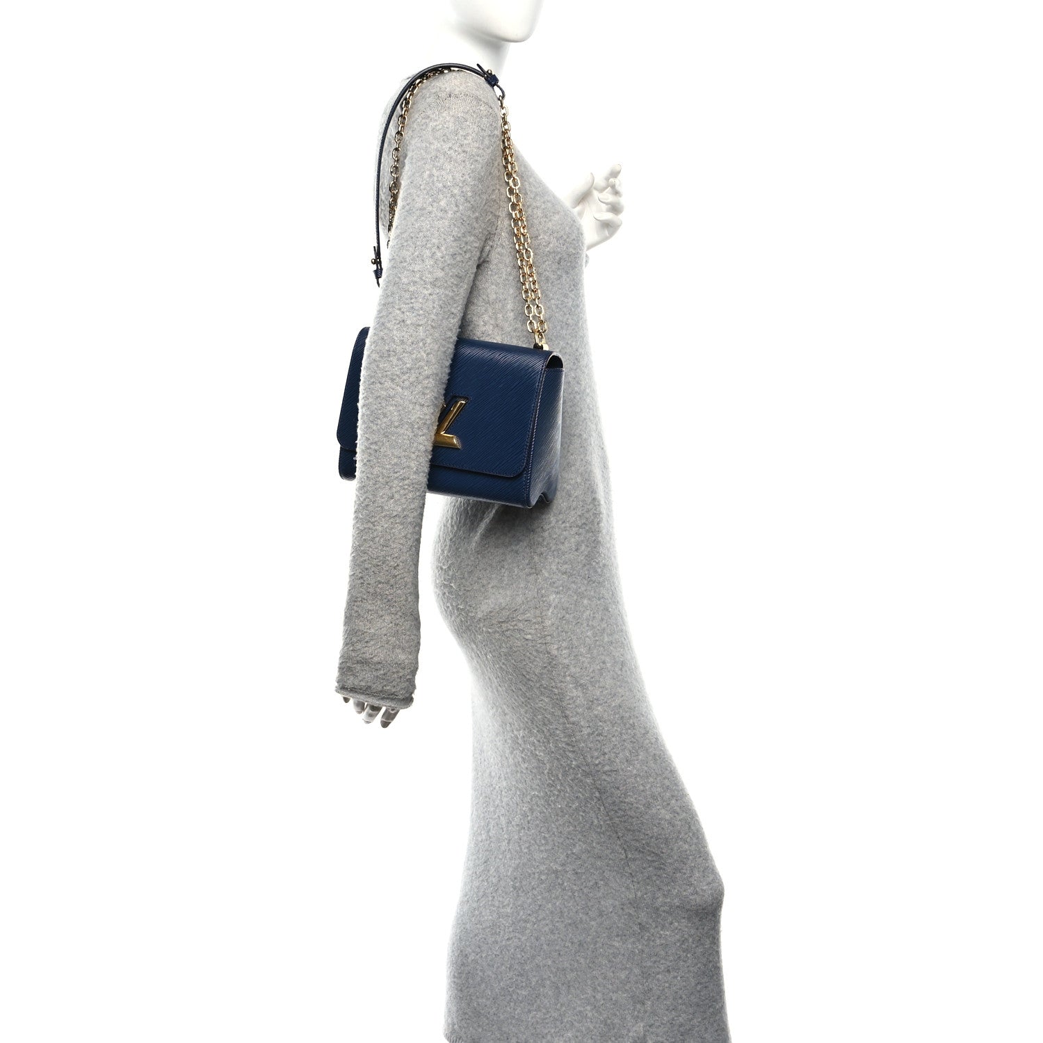 Louis Vuitton Epi Twist Shoulder Bag MM Indigo