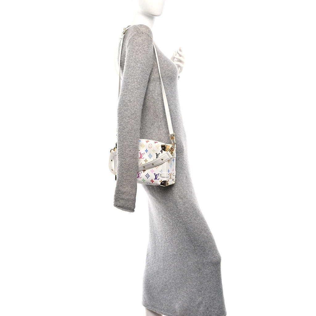 Louis Vuitton LV x TM Cowhide Monogram Multicolor Side Trunk MM White