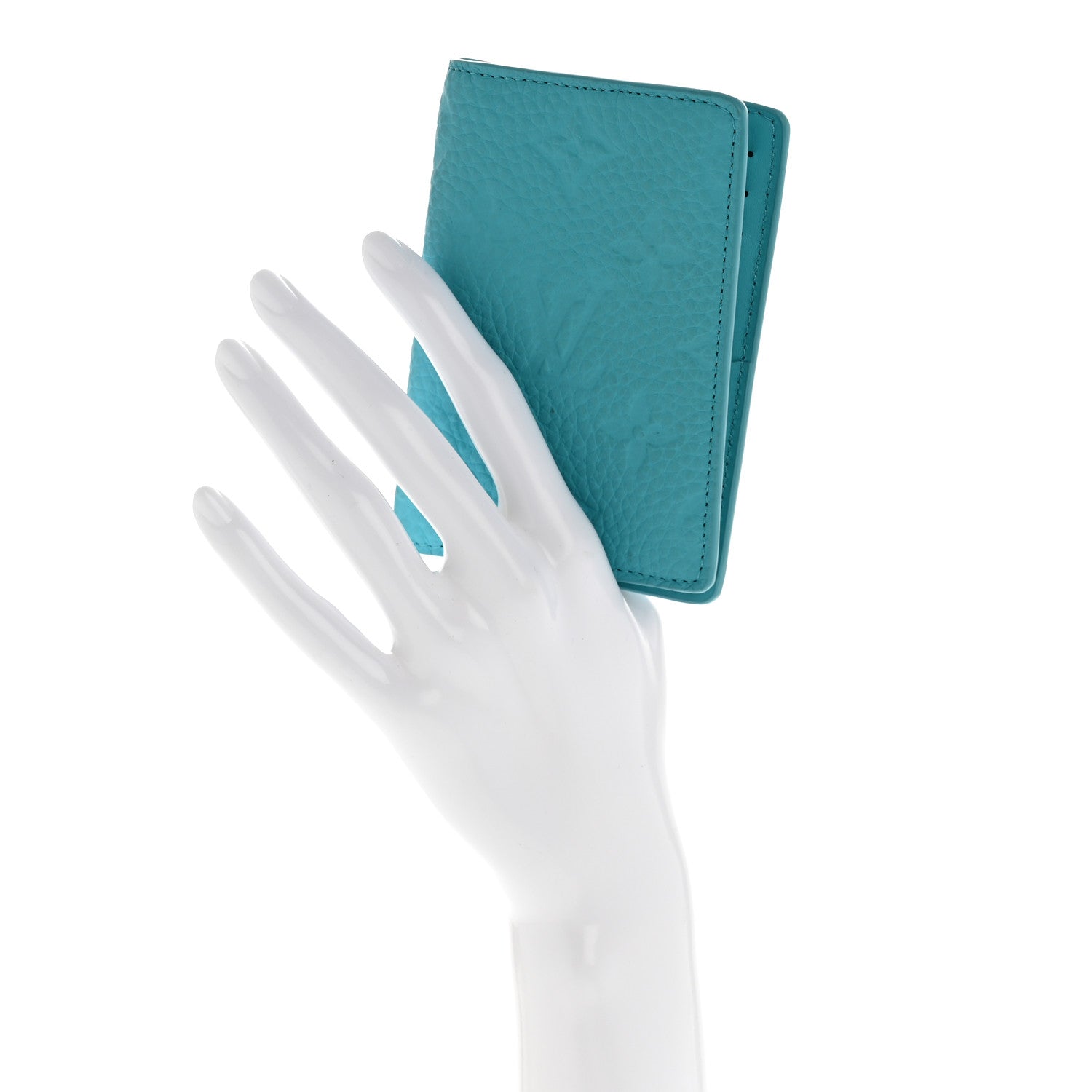Louis Vuitton Taurillon Monogram Pocket Organizer Turquoise